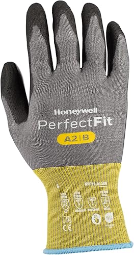 Honeywell PerfectFit 3.0 A2 Cut Resistant Gloves, 18 Gauge, PU, Size 8/M, 10 Pai