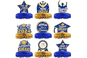 Blue and Yellow 2022 Graduation Party Decorations Set