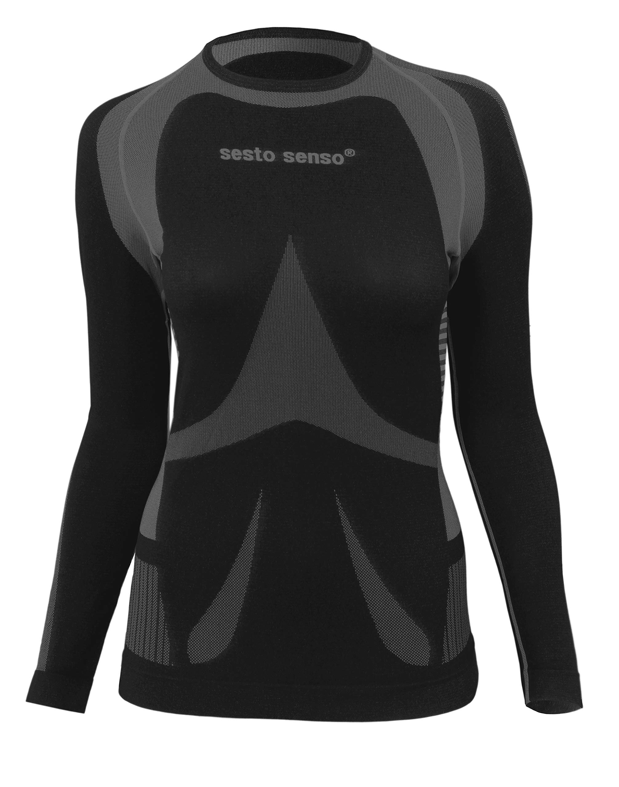 sesto senso Donna Intimo Termico Impostato Maglia a Maniche Lunghe T-Shirt Funzionale e Pantaloni Lunghi Leggings