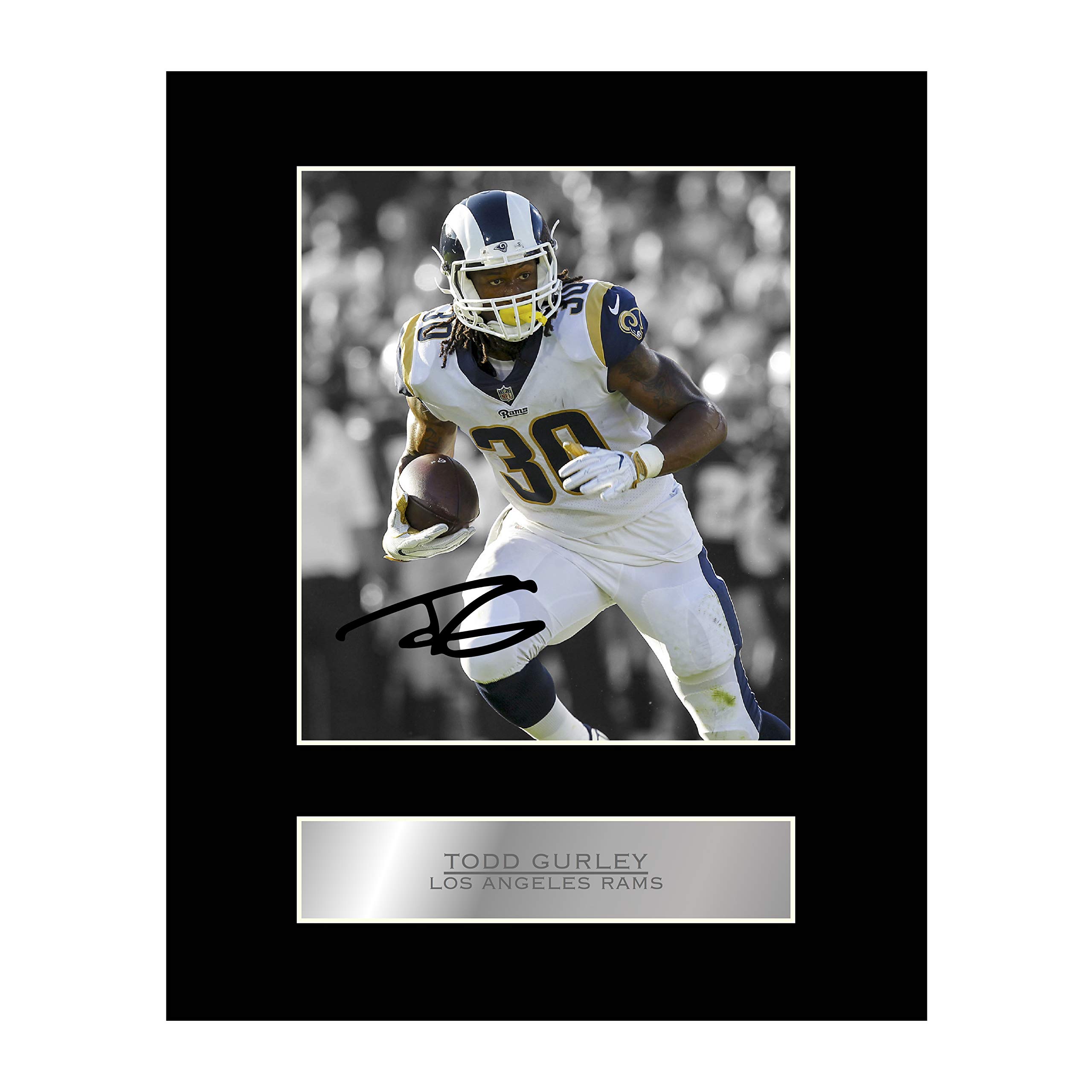 Iconic pics Todd Gurley Signed Mounted Photo Display Los Angeles Rams NFL Autographed Gift picture print