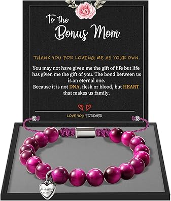 Stocking Stuffers for Teens, Christmas Gifts for Mom from Daughter Beaded Bracelets for Women Teen Girl Gifts Adjustable Charm Link Bead Birthday Graduation Gift for Her Girlfriend Sister