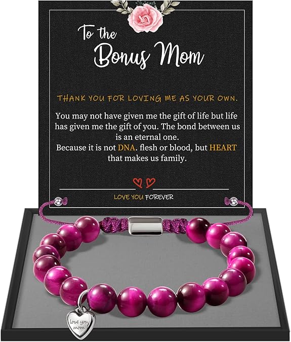 Stocking Stuffers for Teens, Christmas Gifts for Mom from Daughter Beaded Bracelets for Women Teen Girl Gifts Adjustable Charm Link Bead Birthday Graduation Gift for Her Girlfriend Sister