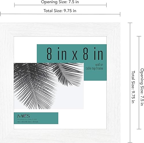 Vista 18 de MCS Studio Gallery - Portarretratos de textura de madera, negro, 10 x 10 pulgadas, para colgar y soporte posterior, marco cuadrado para fotos
