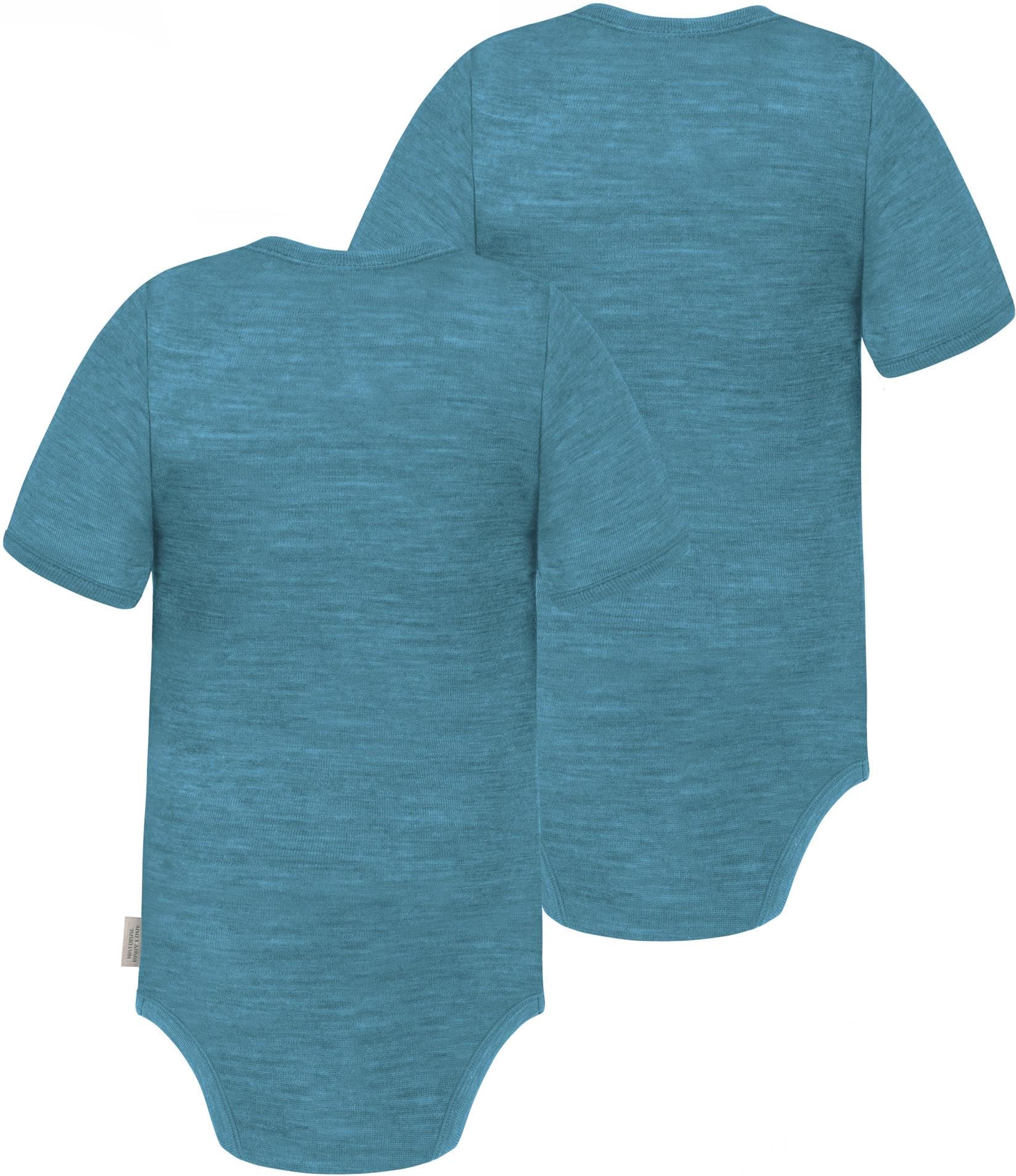 normani Unisex 2er Pack Baby Merino Body Kurzarm Baby-Strampler Bodysuit aus 100% Merinowolle und OEKO-Tex Standard 100