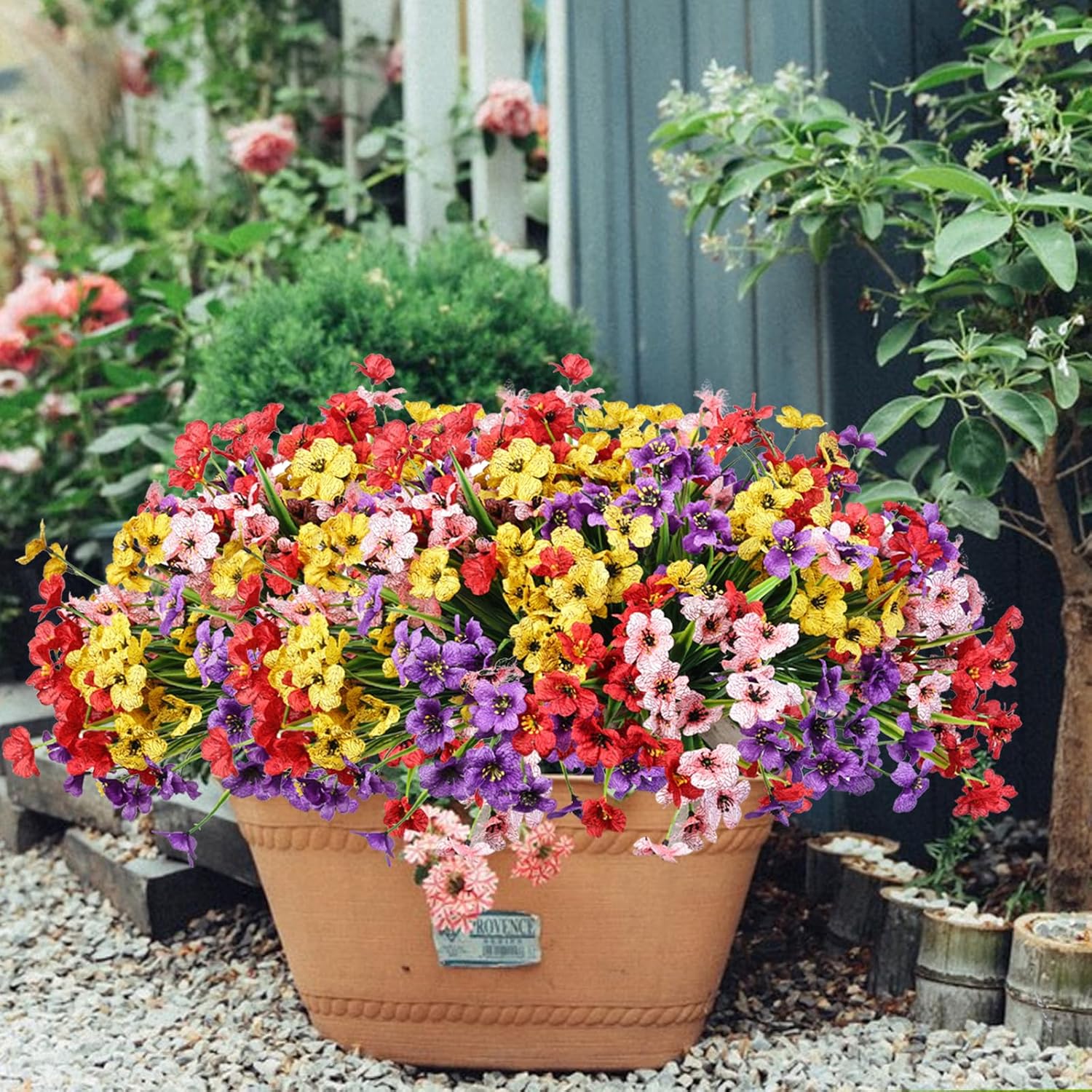 Geegoods 40 Bundles Artificial Flowers Outdoor with Lavender and Violet Flowers