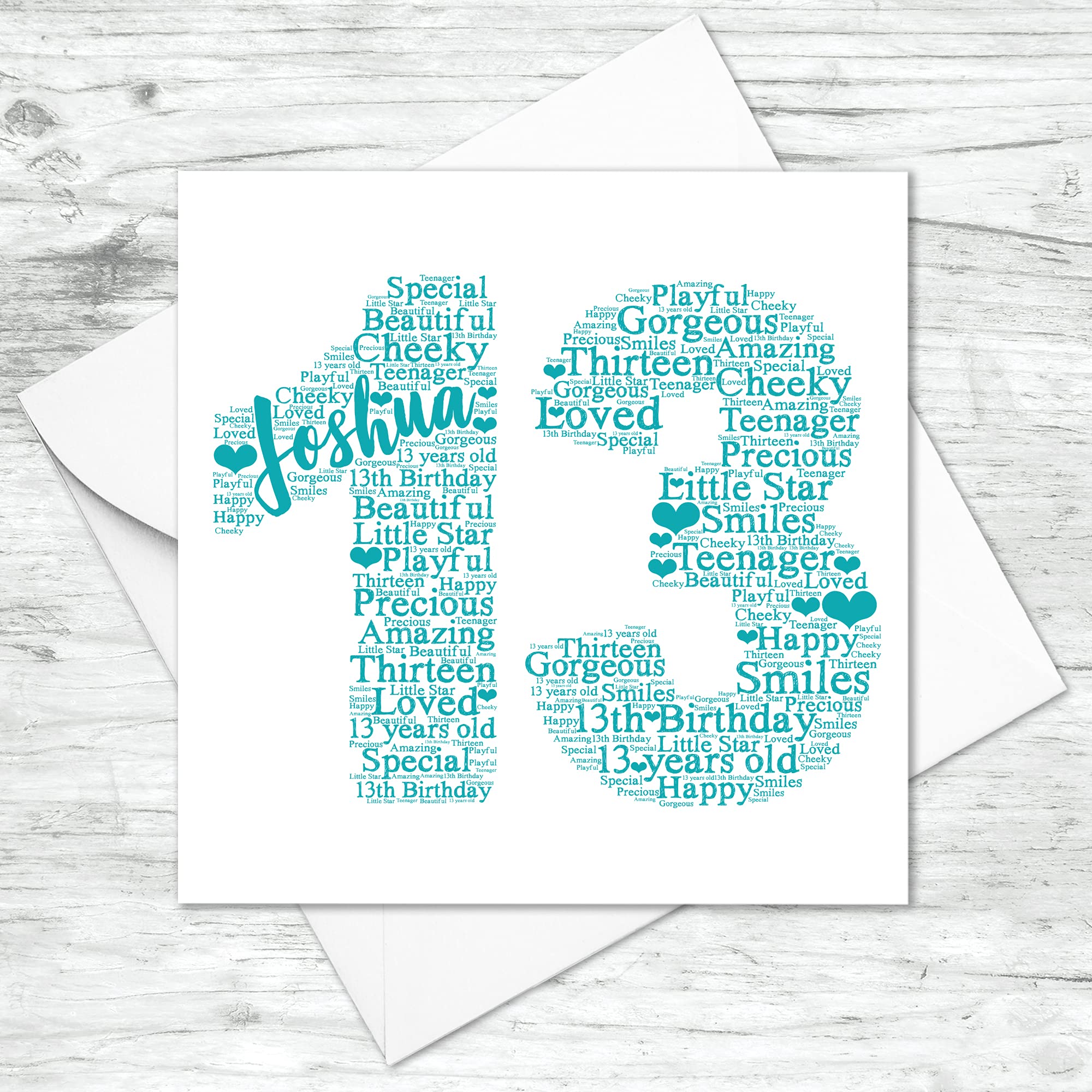 Personalised 13th Birthday Card