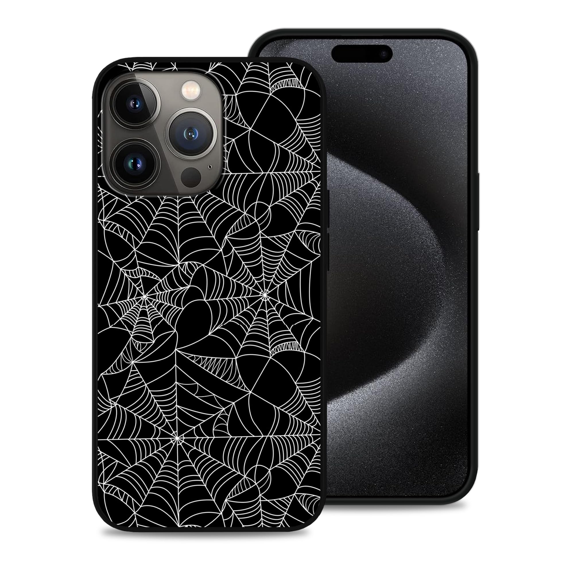 MSEAANBK for iPhone 15 Pro Max Spider Web Phone Case for Men Women Soft TPU Shockproof Anti-Scratch Protective Cover Design for iPhone 15 Pro Max 6.7"