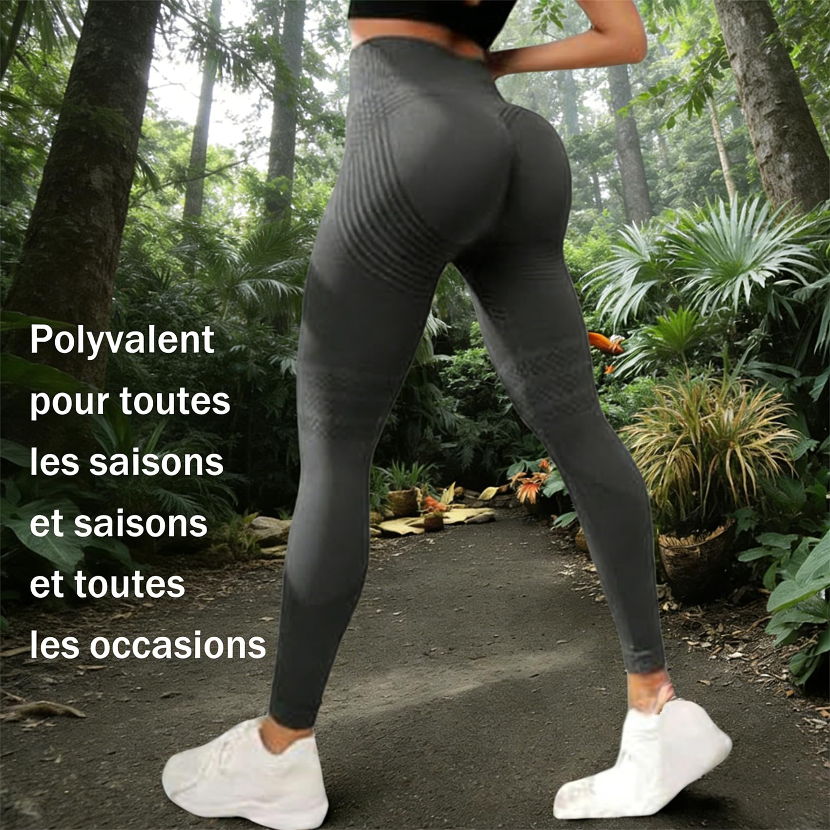 DZ'HUE Leonie and Co Leggings, Women's 3D Anti-Cellulite Leggings, avec Compression, Modelage 3D, Effet Push-Up, Sculpte Votre Silhouette