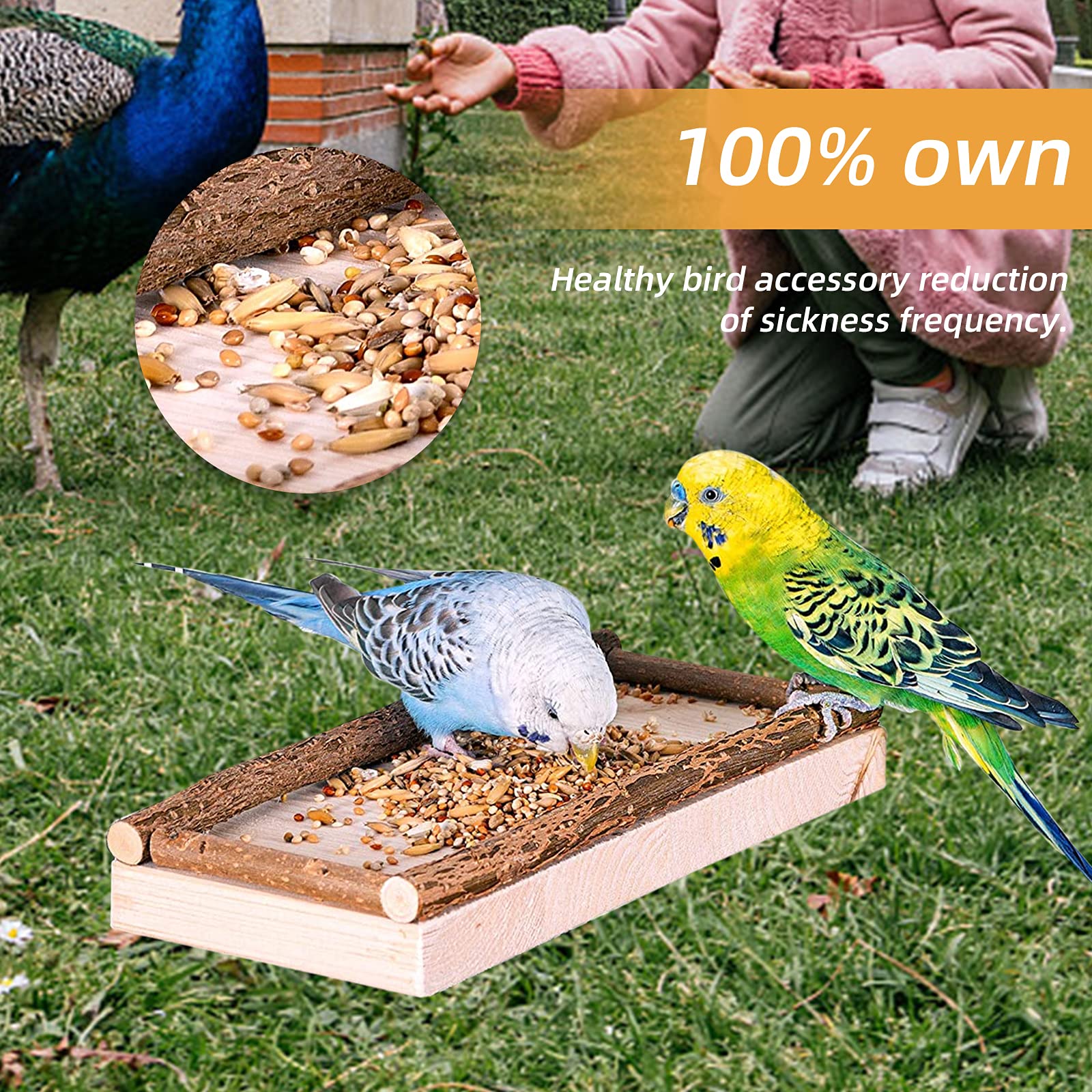Produktbild von Holzleiter Set Vogelkäfig Zubehör Natürliches Rohholz