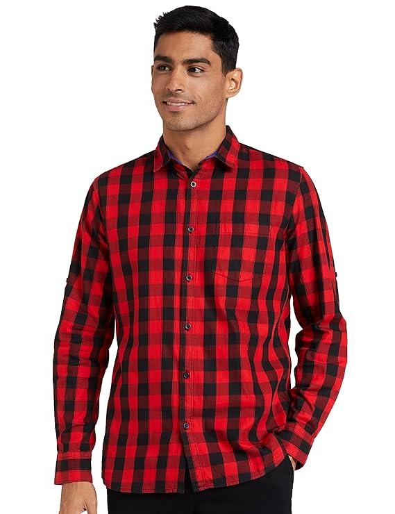 Symbol Men's Checkered Regular Fit Casual Shirt