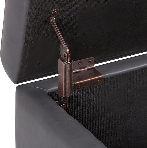 Miniatura 24 de Otomano rectangular de almacenamiento Simpli Home Hamilton, Marrón café Marrón café,Azul aguamarina,Cloud gris,Marrón desteñido,Marrón oscuro