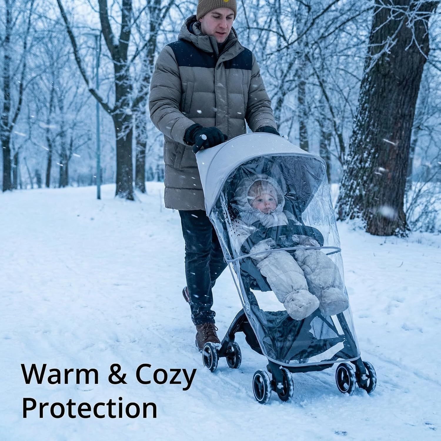 gb Rain Cover for Pockit Stroller- Clear Waterproof & Windproof Baby Stroller Protector with Zipper, Rain Shield for Infant Toddler Travel