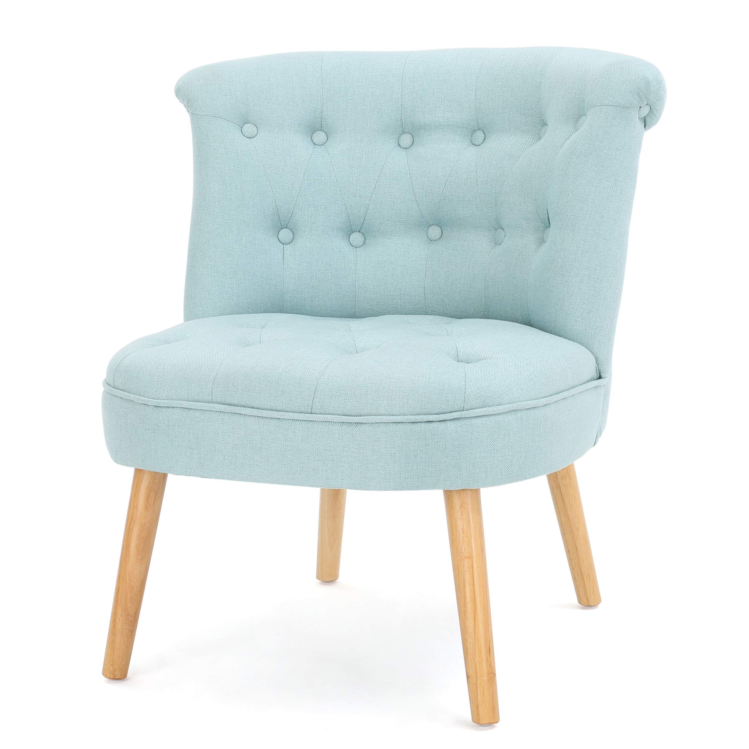 Christopher Knight Home Cicely Fabric Tufted Chair, Light Blue