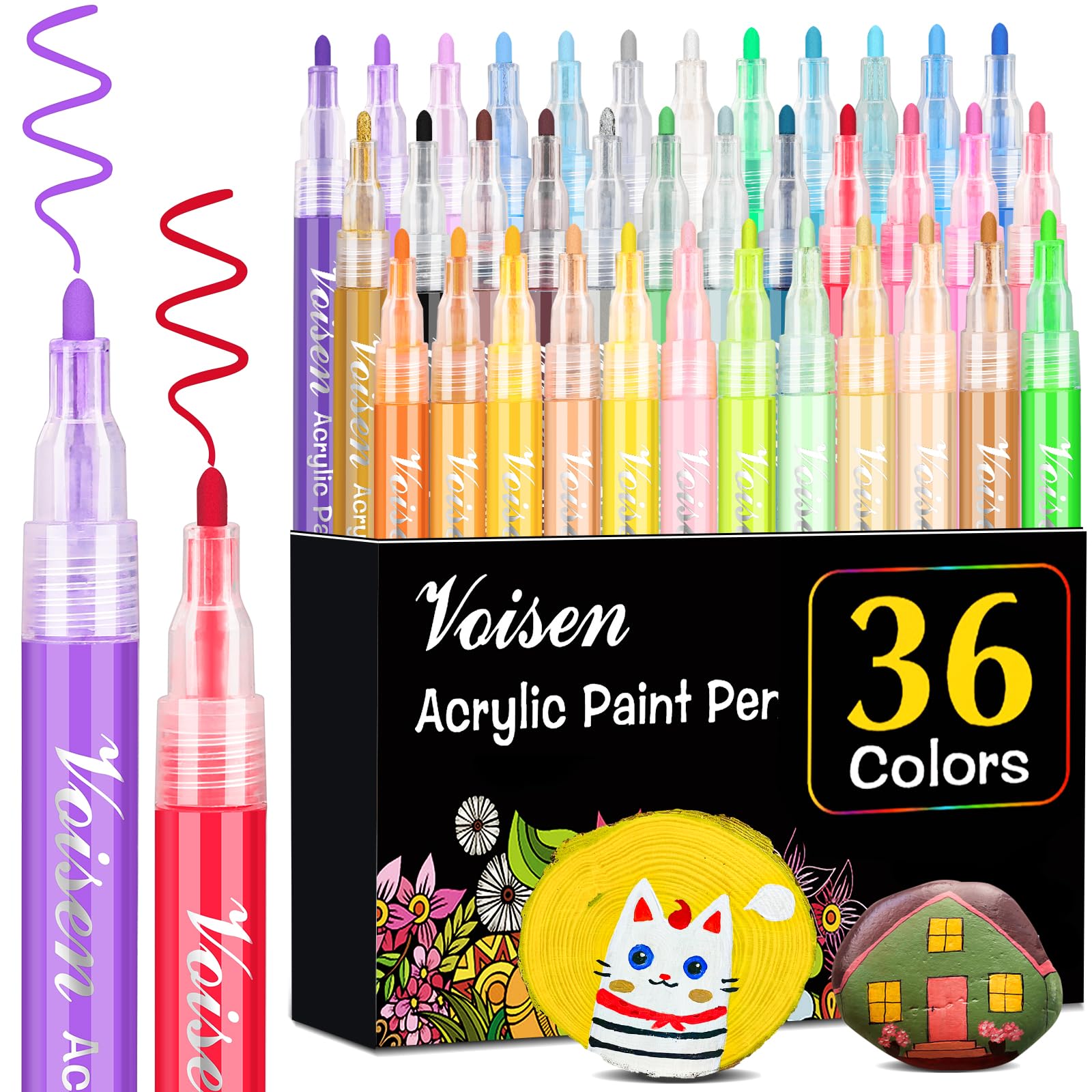36 Colors Acrylic Paint Pens