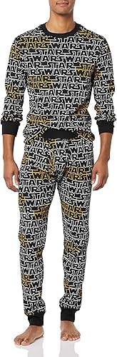Amazon Essentials Disney | Marvel | Star Wars Men's Snug-Fit Cotton Pajama Sleep Sets, Star Wars Logo - Mens Snug-fit, XX-Large