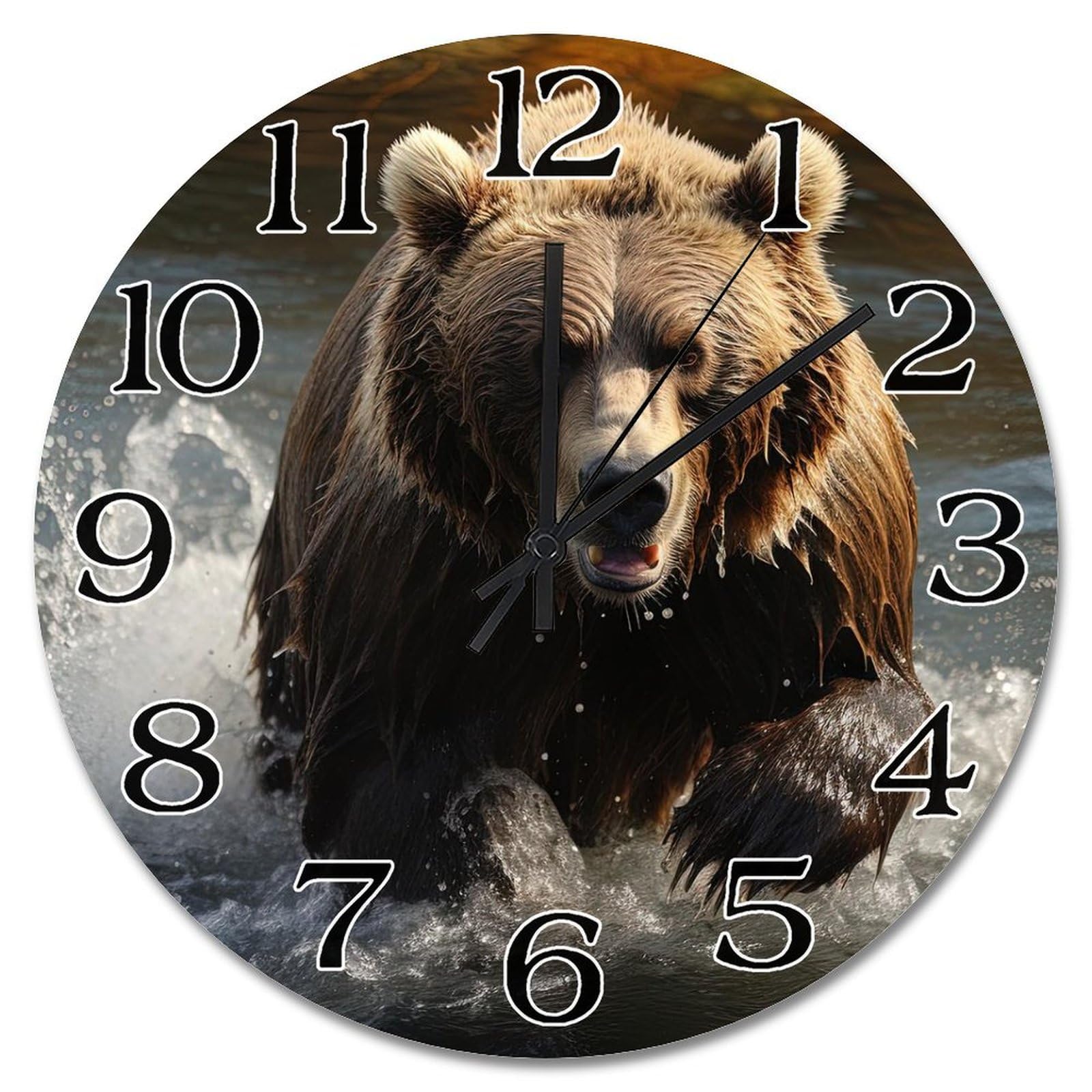 Horloge murale Katmai décoration murale moderne et rustique de 30,5cm