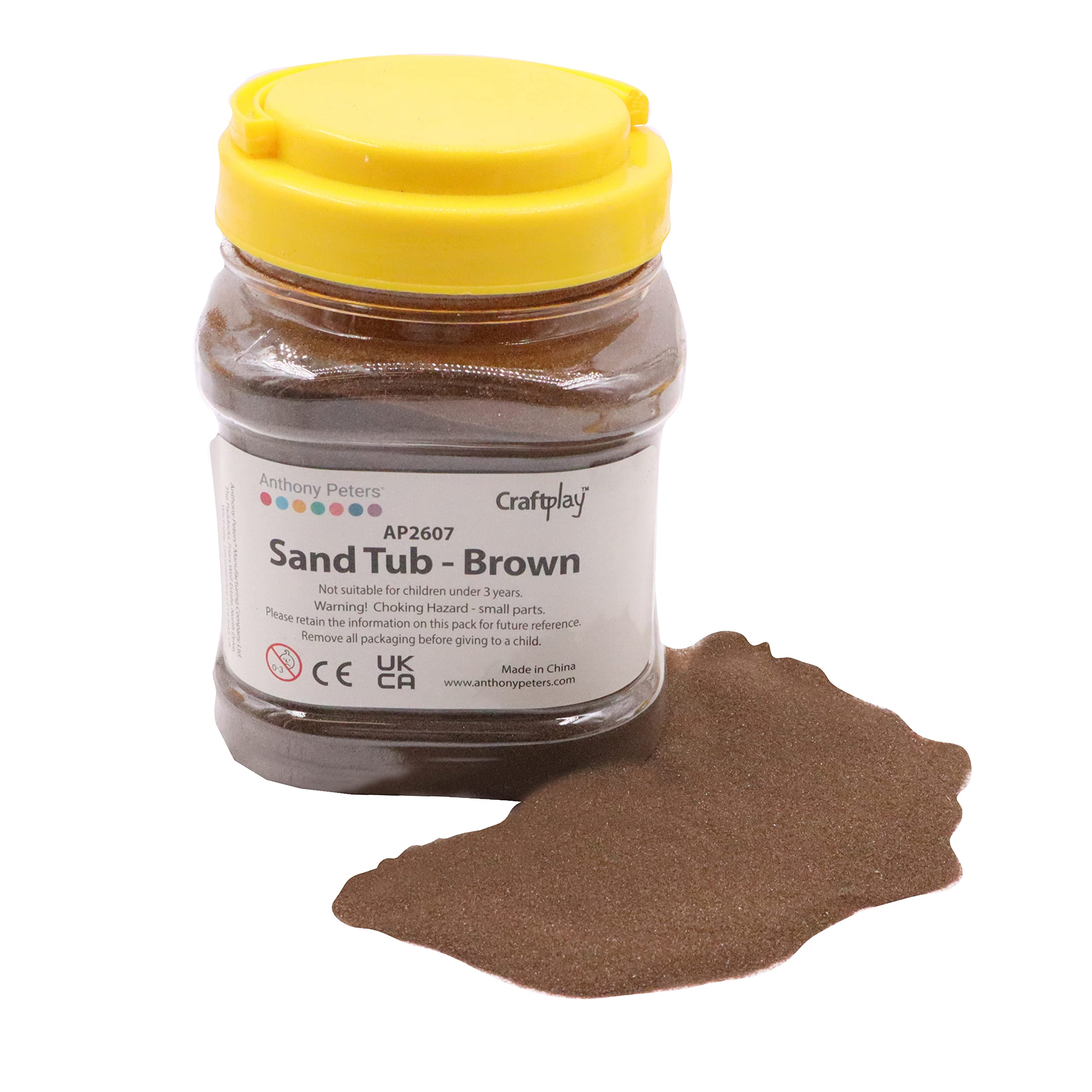Coloured sand | Sand art | 1 KG Tub | Free flowing sand | Brown