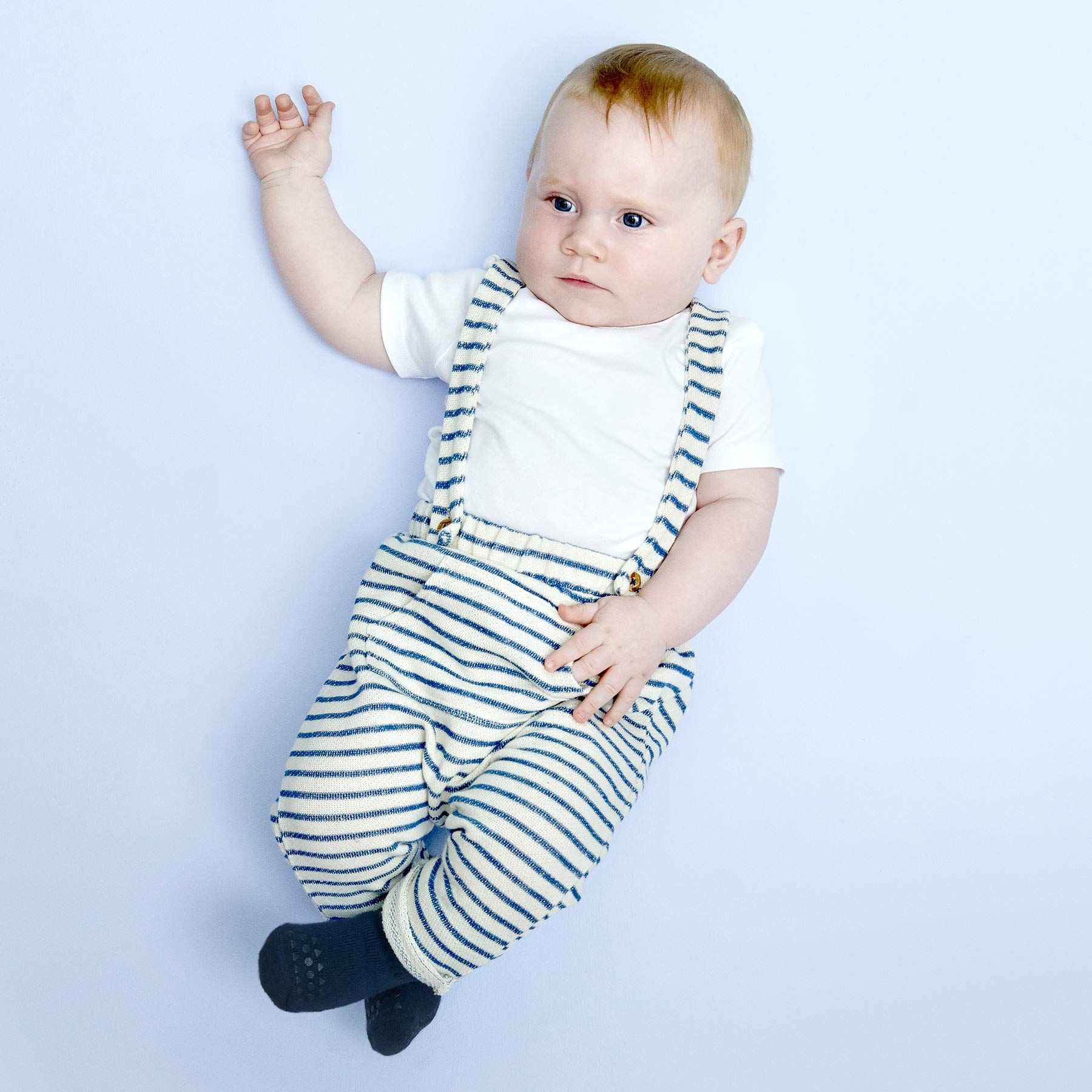 BABYGO Unisex Baby Gobabygo Original Non-slip Baby Crawling Socks | Anti-slip Crawling Support for Active Children | Thick Terry Cotton Non-Slip Socks (pack of 1)