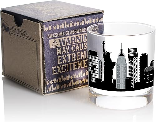 Vista 23 de Toasted Tales - Vaso de whisky Denver Skyline Cityscapes Regalo para gente de Denver City Vasos de ciudad urbana Old Fashioned Rocks Regalo