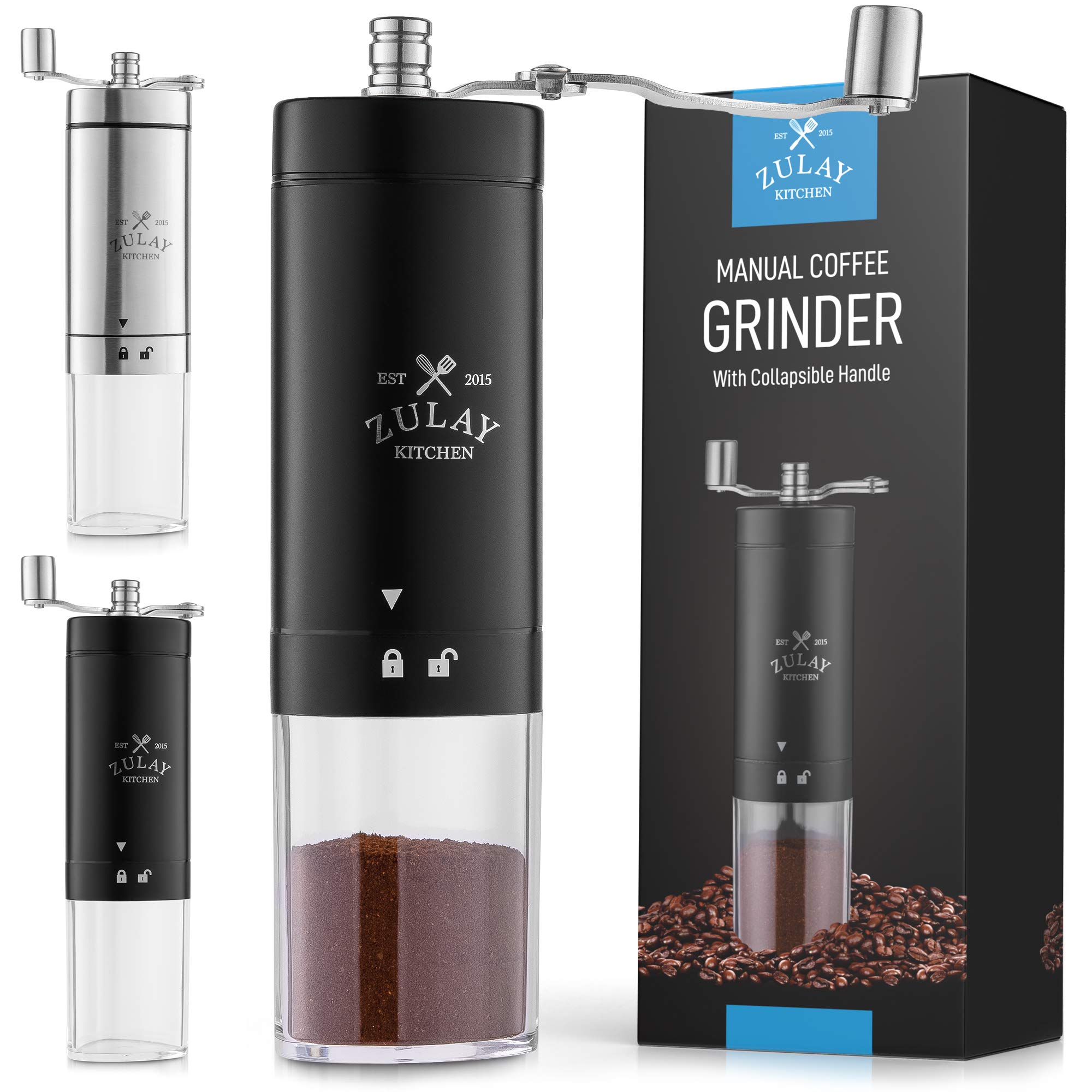 Buy Zulay Manual Coffee Grinder With Foldable Handle Triangular