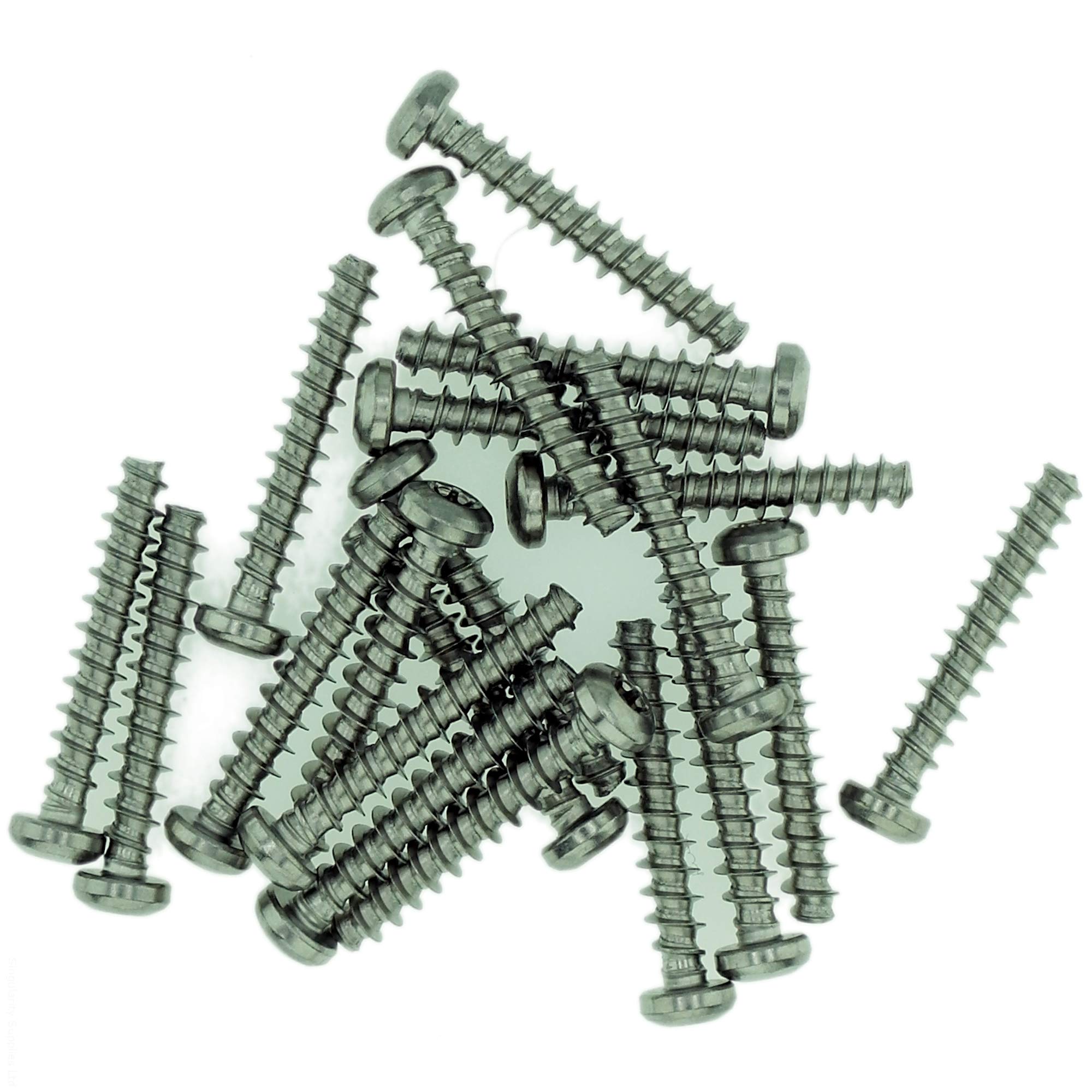 Singularity Supplies D3.5 (3.5Mm X 8Mm) Tx Pan Screws For Plastic - Stainless Steel (A2) (Pack Of 20)
