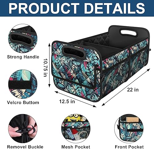 Miniatura 52 de Deosk - Organizador de auto para SUV, almacenamiento de maletero con 6 bolsillos grandes con poliéster impermeable, accesorios de auto