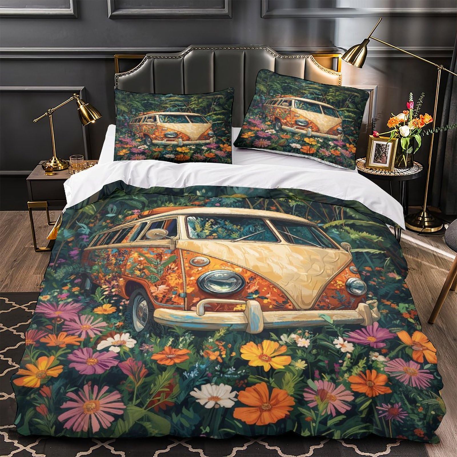 Parure de lit vintage fleurie pour transformer une chambre d'ado