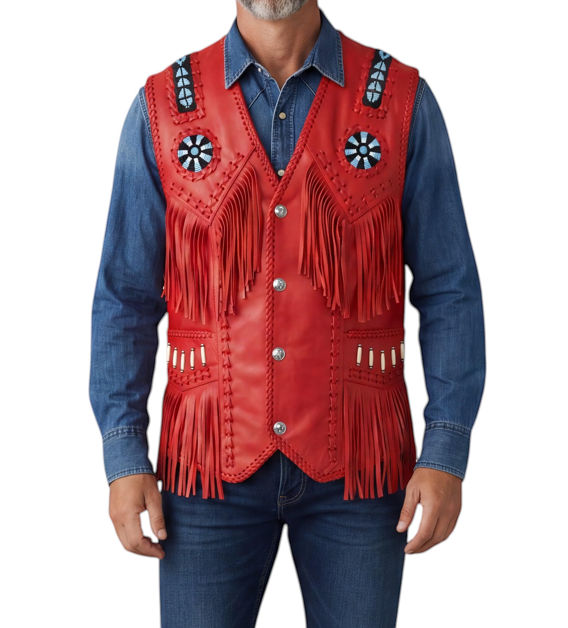 Men's Western Suede Leather Vest