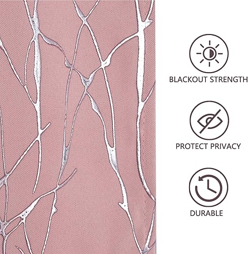 Miniatura 5 de Tony's collection Paneles de cortina cortos para oscurecer la habitación, cortinas funcionales con aislamiento térmico de goma impresa, para