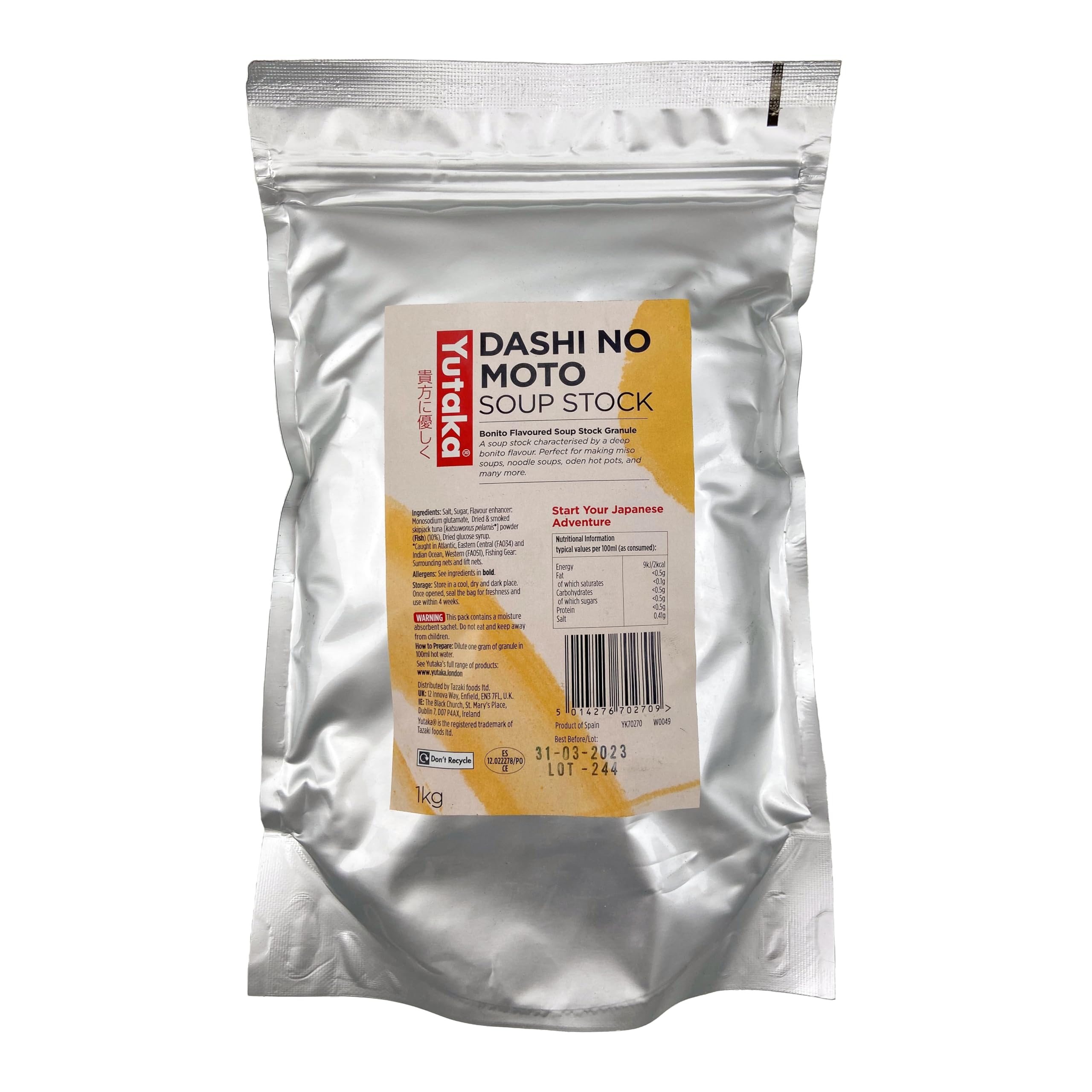Yutaka Bonito Flavoured Soup Stock Granule – Dashi No Moto 1 kg | Deep Umami Instant Dashi Powder