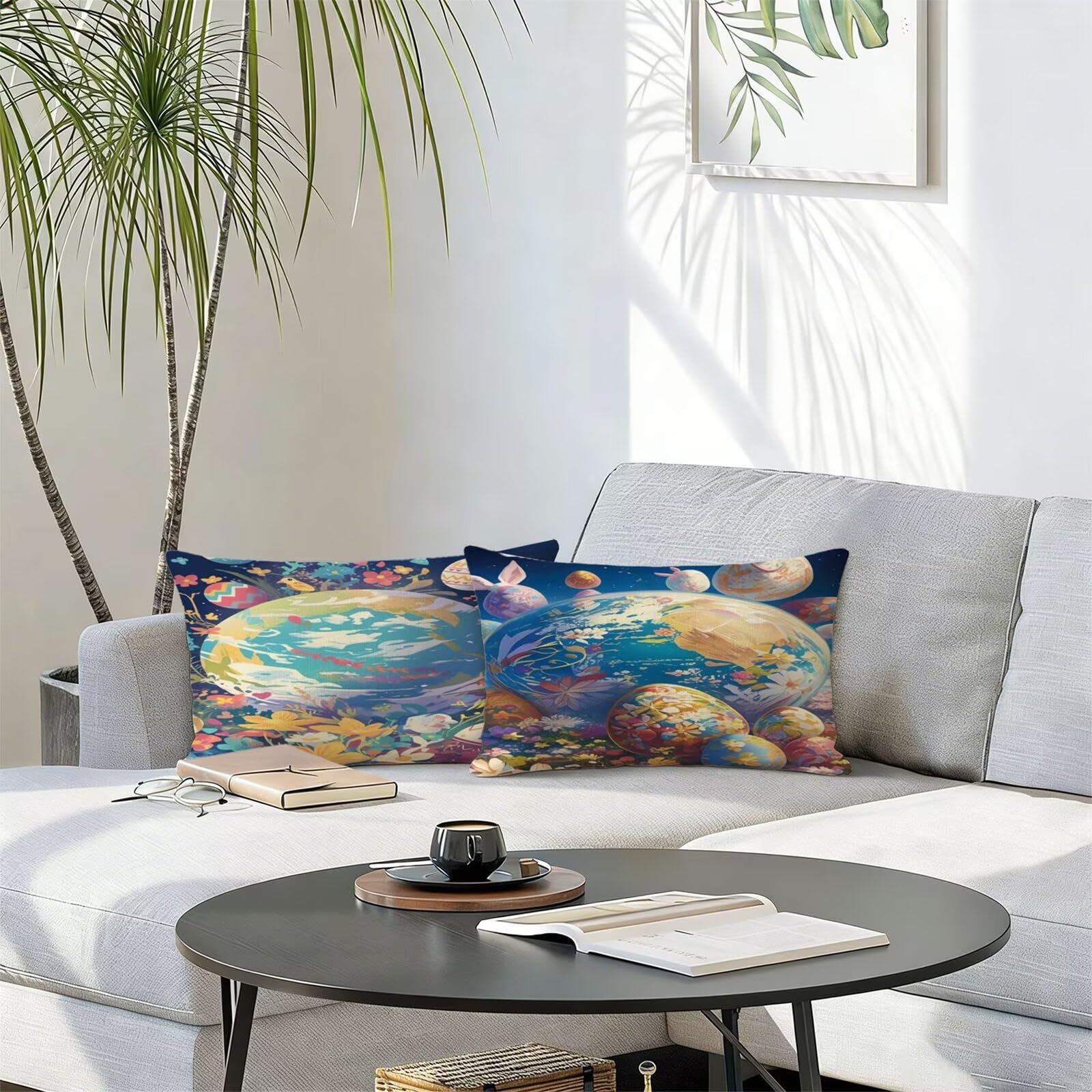 Générique Housse de Coussin Canapé Rêve 30x50cm Exterieur Impermeable Terre Taie d'oreiller Décoratif Aesthetic Housse Coussin Decoration pour Chambre Sofa Jardin Balcon Terrasse Lot de 2. T-3252