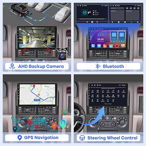 Miniatura 5 de [2G+32G] Radio de coche para Jeep Grand Cherokee 1999 2000 2001 2002 2003 2004, pantalla táctil Android de 9 pulgadas, estéreo de coche,