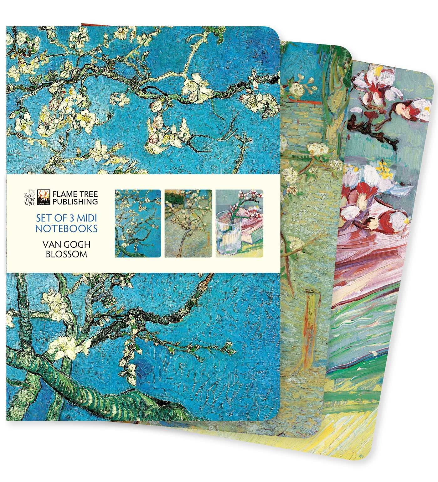 Vincent van Gogh: Blossom Set of 3 Midi Notebooks: Blooms Midi Notebook Collection