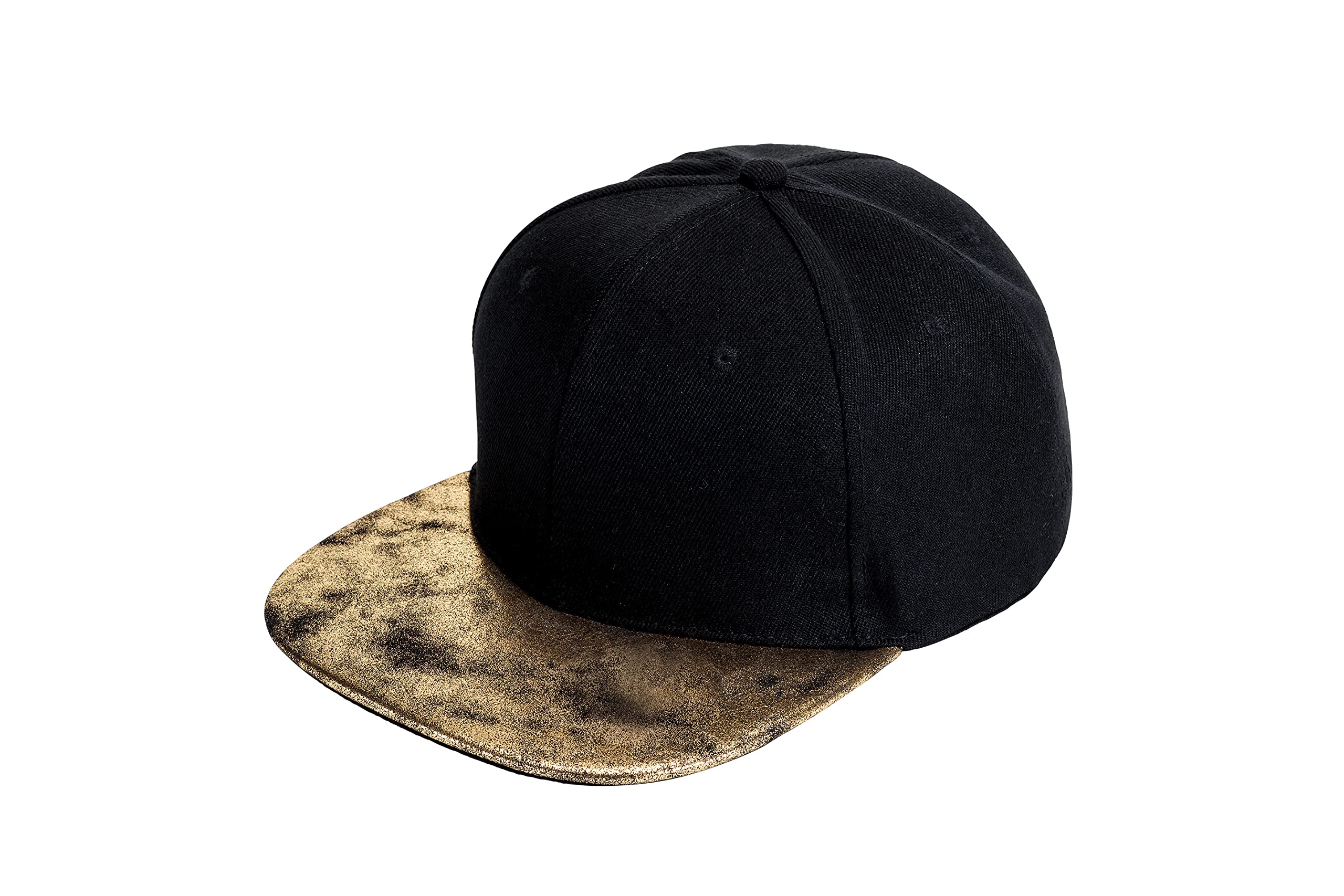 Flat Peak Snapback Baseball Cap with Pearl Glitter Peak
