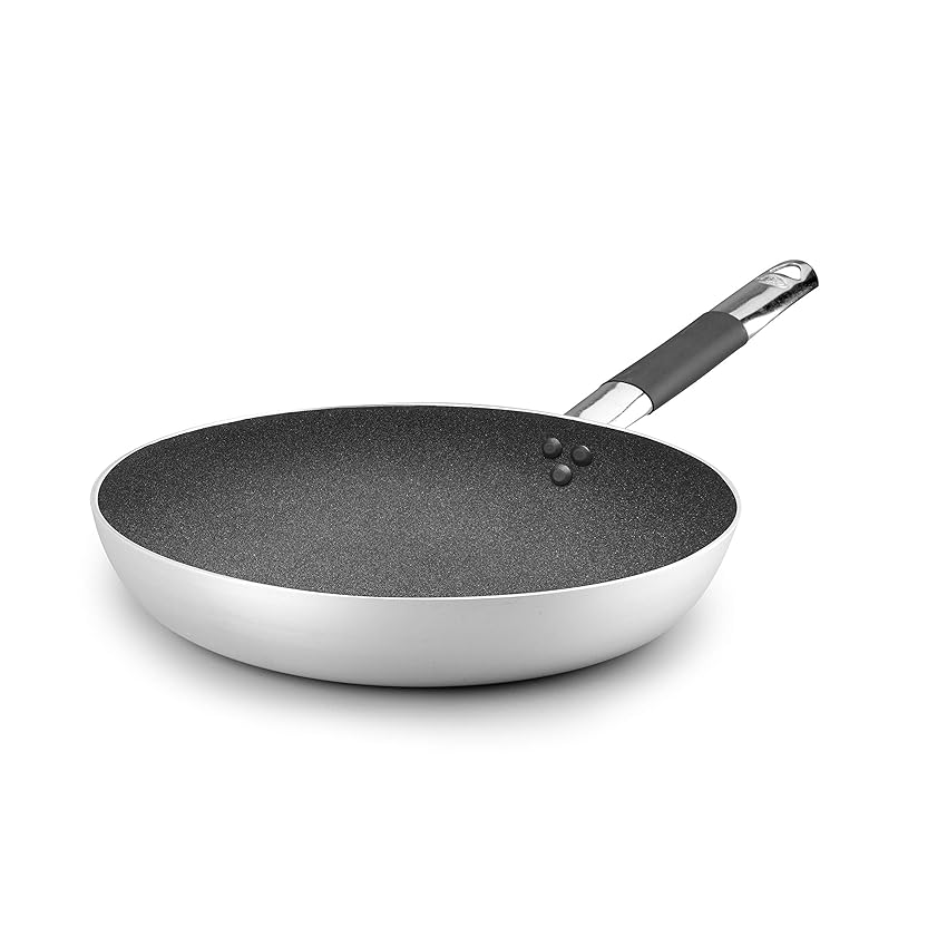 Immagine del prodotto Pentole Agnelli Linea Shark Skin Padella Svasata Bassa, Argento, 32 Cm