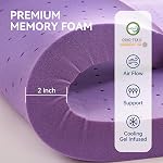 BDEUS Dual Layer 5 Inch Memory Foam Mattress Topper Queen Size, 2 Inch Gel Memory Foam Plus 3 Inch 1450 GSM Down Alternative Quilted Pillow Top Mattress Pad Cover,Dark Gray