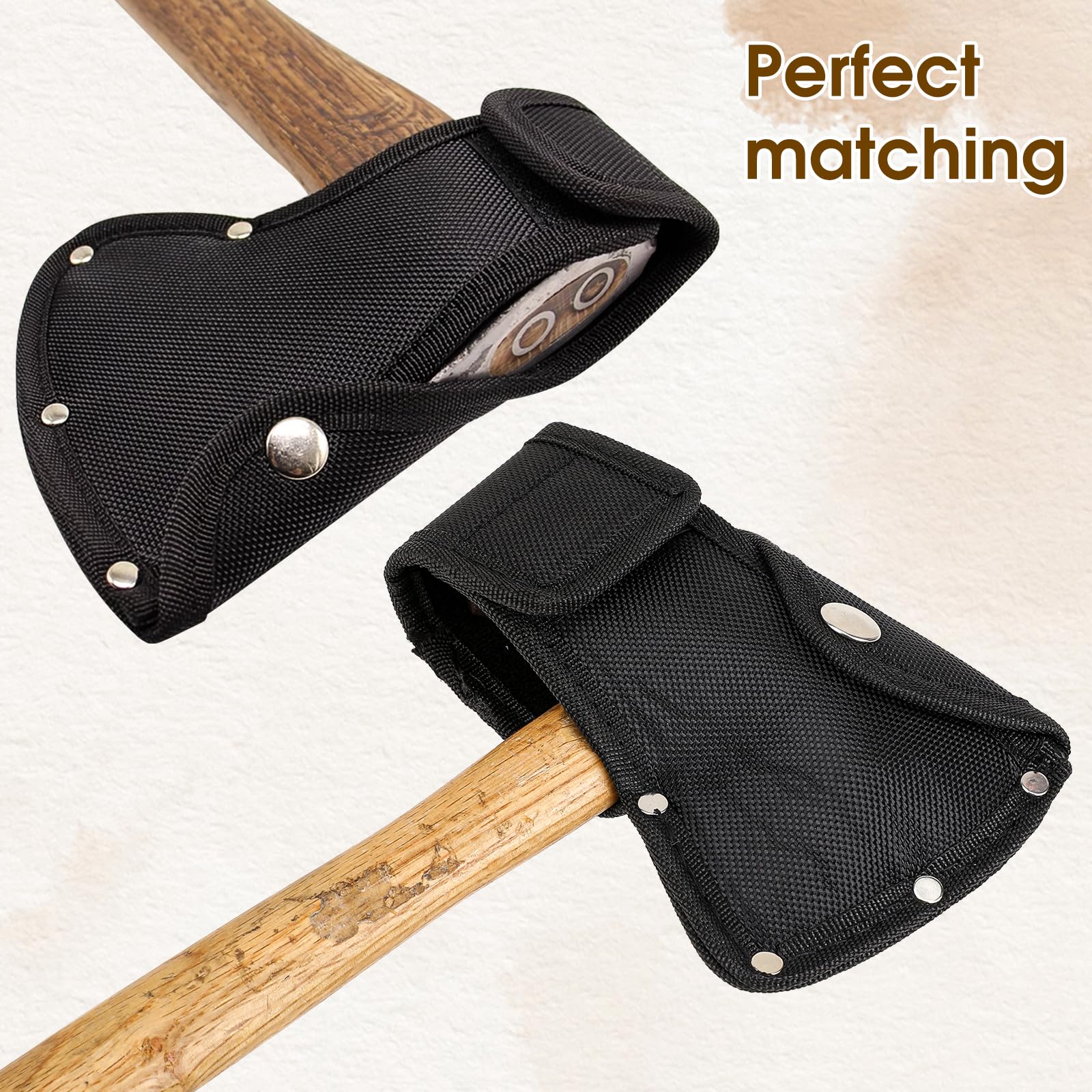 Molain Hatchet Sheath, Hatchet Head Sheath, Axe Head Cover for 1-1/4lb Axe, Double Snap Hatchet Blade Protector Hatchet Cover, Hatchet Edge Protector for Outdoor Work Axe Jacket