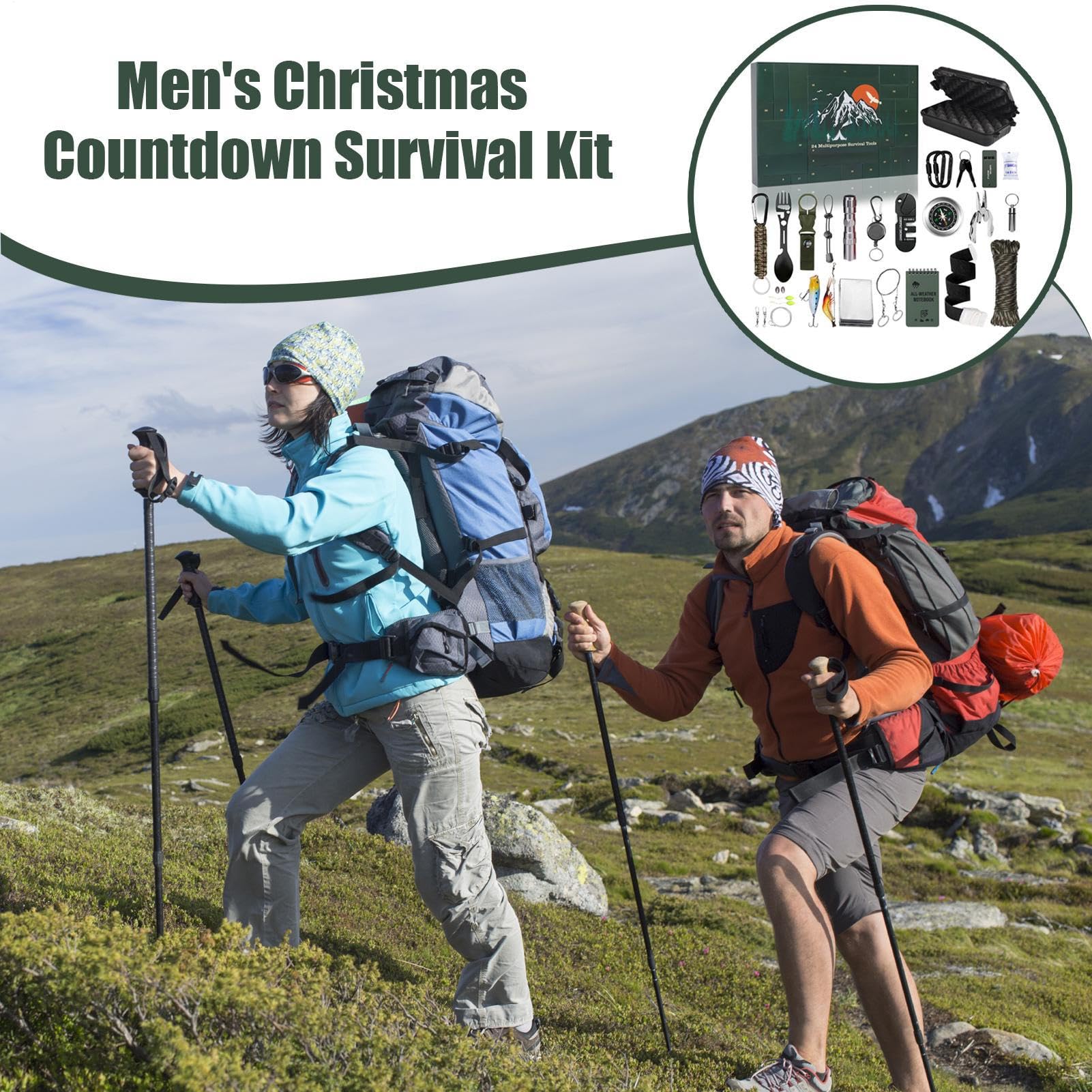 Adventskalender 24 Tage Coole Überlebens Gadgets | Countdown Bis Zum Weihnachtsfest Mit Adventskalender Für Familien Jugendliche Erwachsene Outdoor Camping Angeln Und