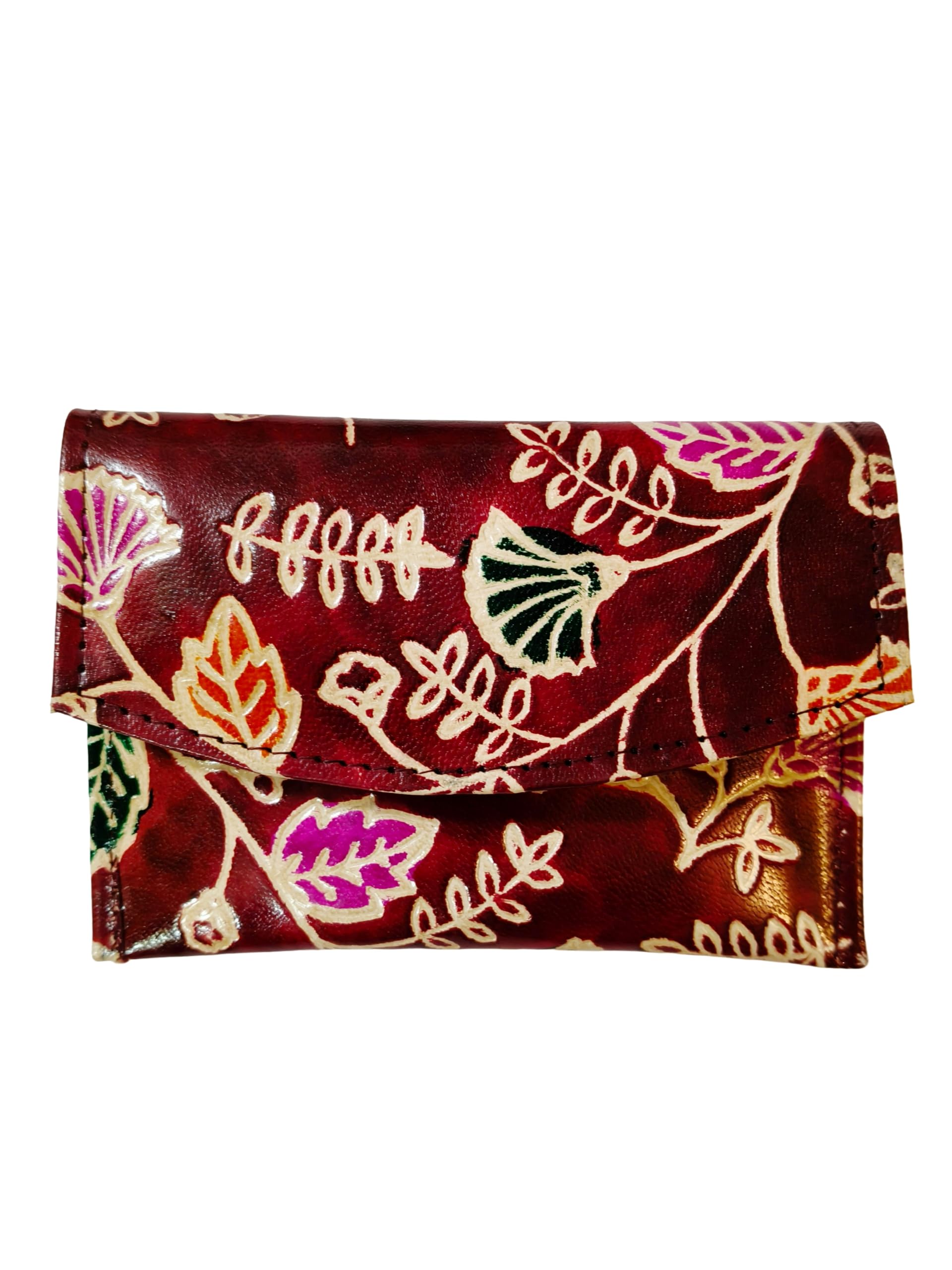 classique Shantiniketan Leather Clutch 5.5 Inch Multicolour-picture-39