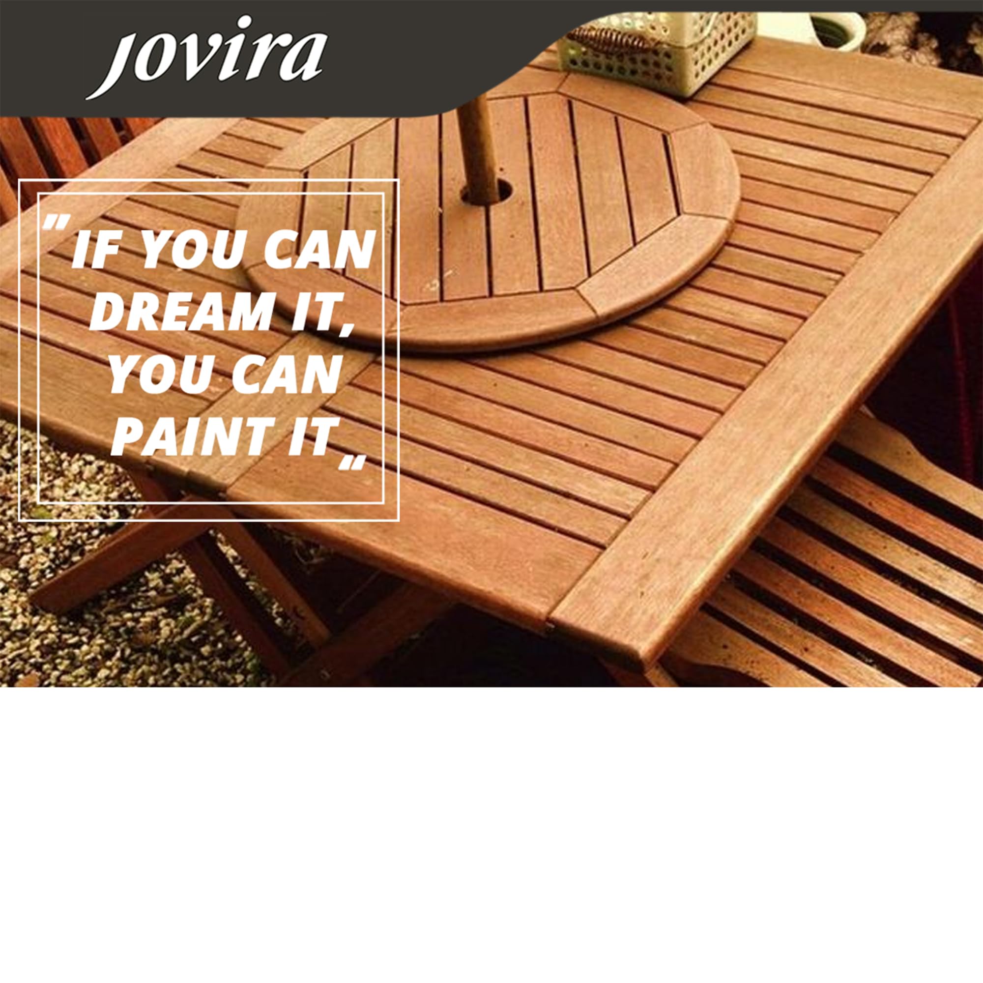 JOVIRA PINTURAS | Barniz Intemperie al Agua, para el cuidado y la decoración de maderas en exterior. (25,36 OZ, Satinado)