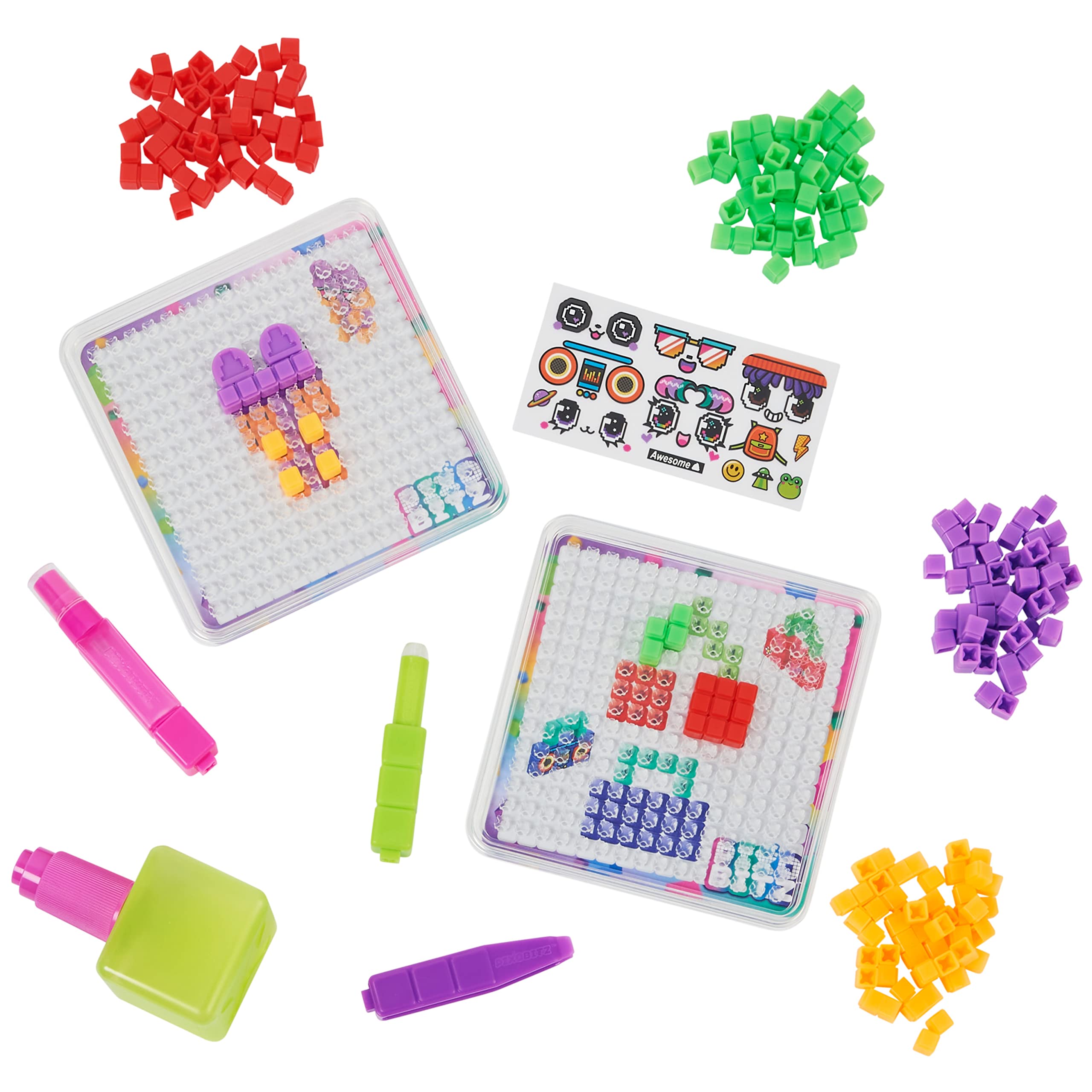 Paw Patrol Pixobitz Studio | Gioco Creativo per Bambini e Bambine | 500 bitz idroadesivi | Decorazioni e Accessori per creazioni in 3D | Giochi per Bambini dai 6 Anni in su