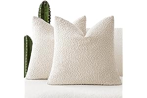 Foindtower Neutral Textured Throw Pillow Covers