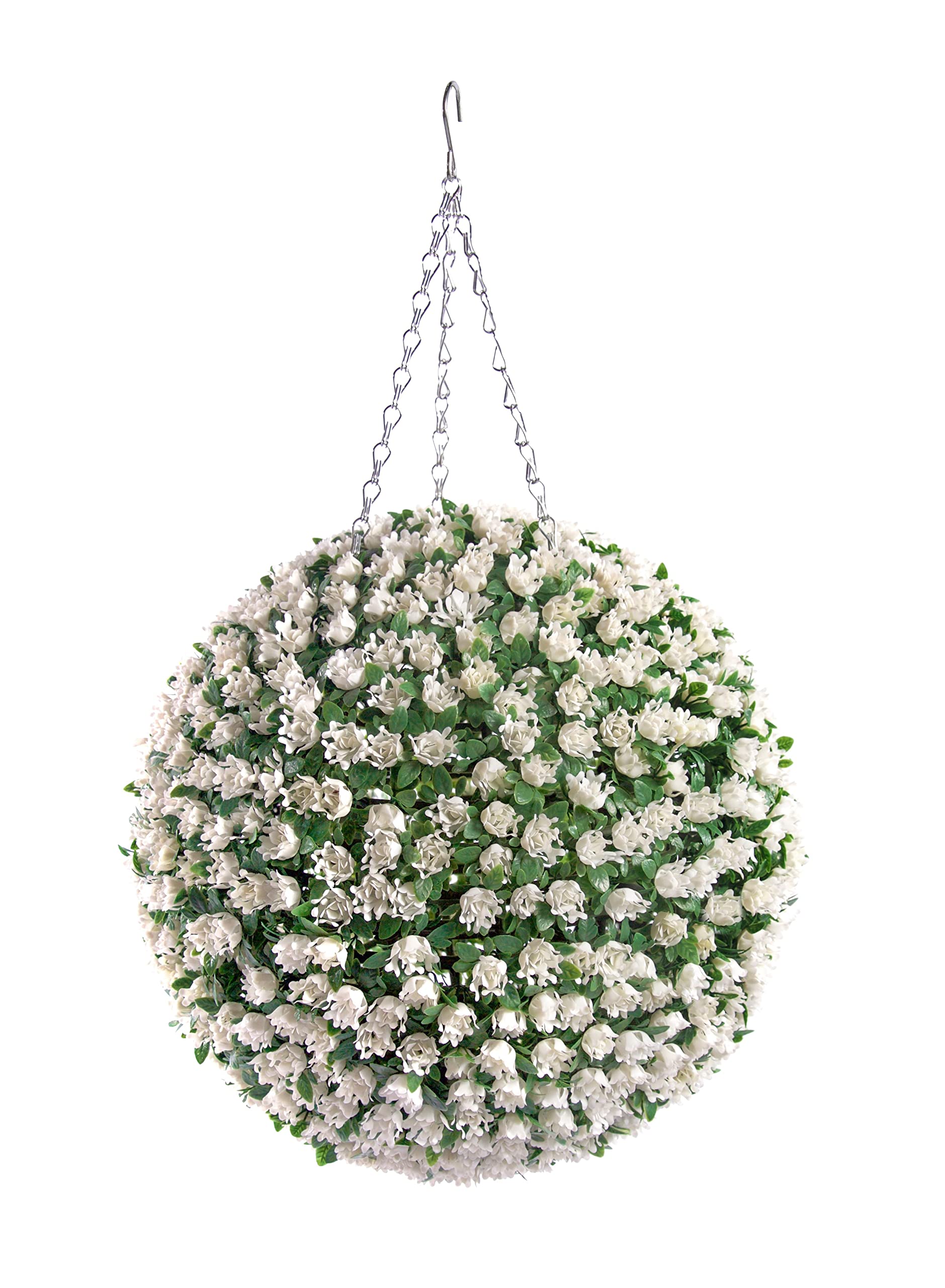 Best Artificial White 38Cm Ivory Rose Flower Ball