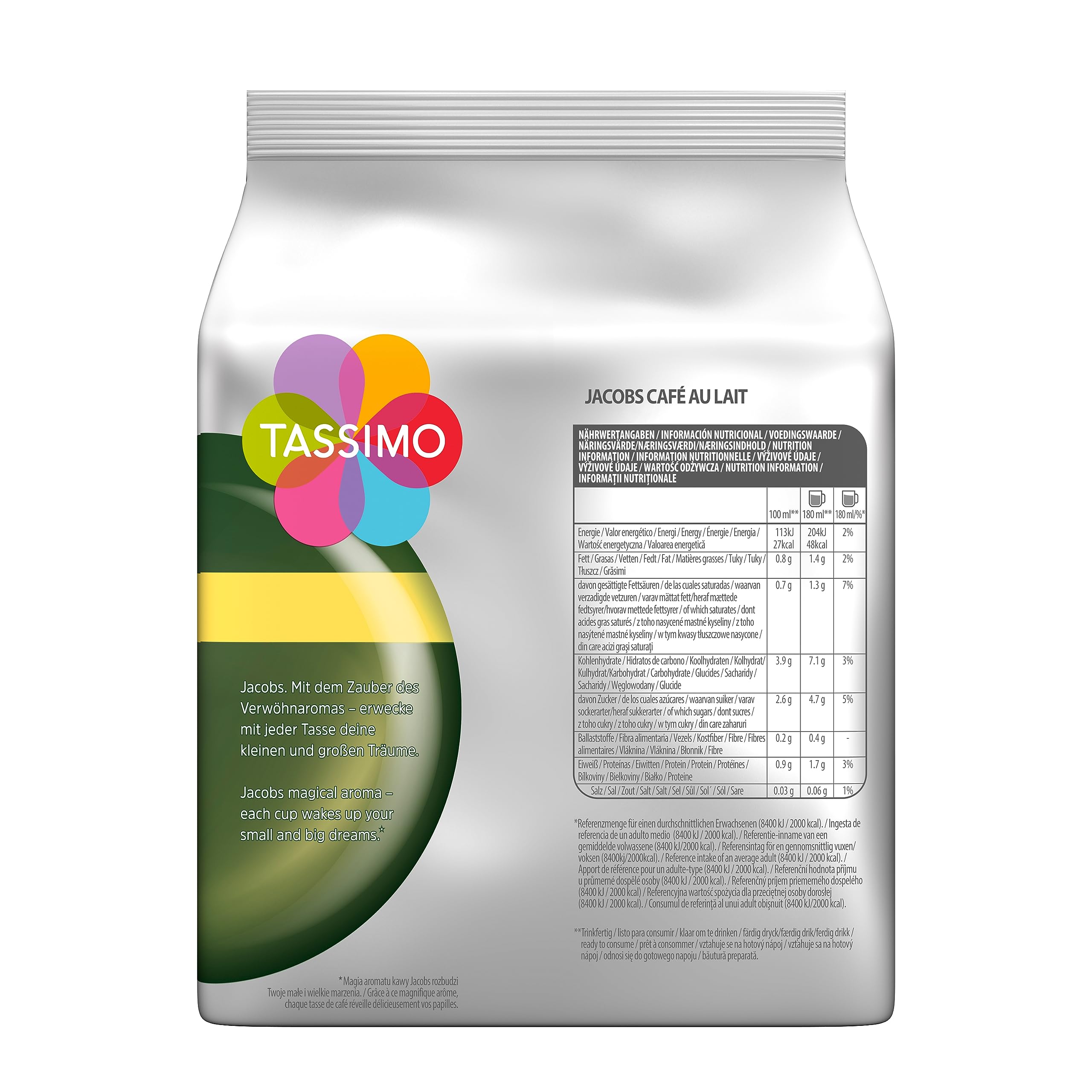 Kapsułki Tassimo Jacobs CAFE AU LAIT, 16 sztuk