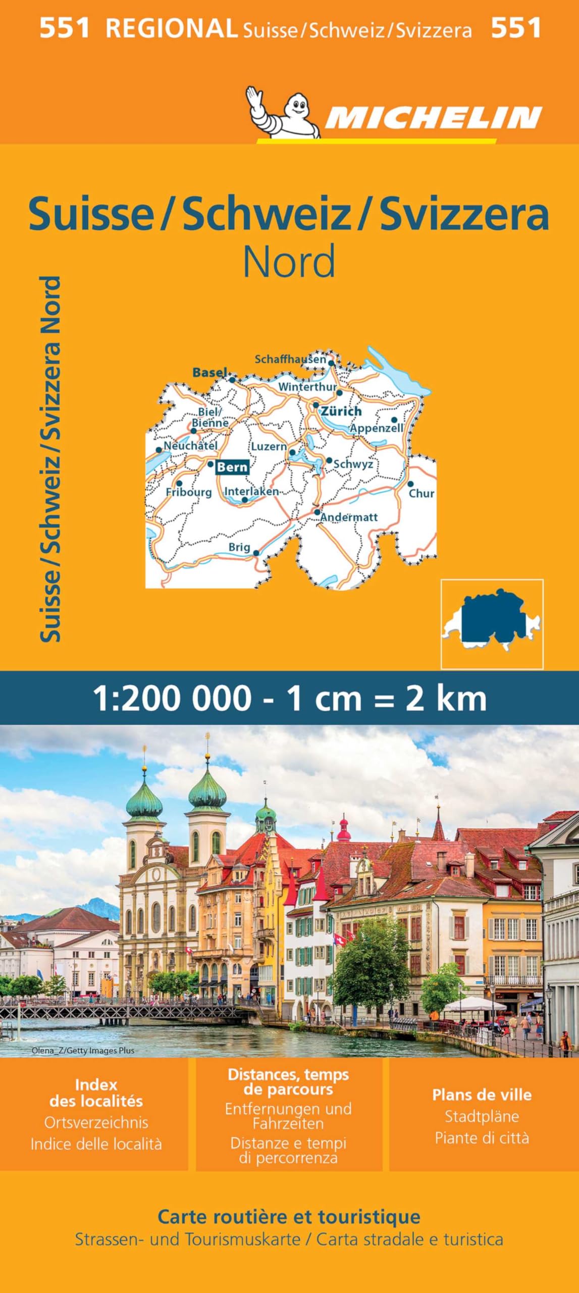 Suisse Nord - Michelin Regional Map 551: Maps