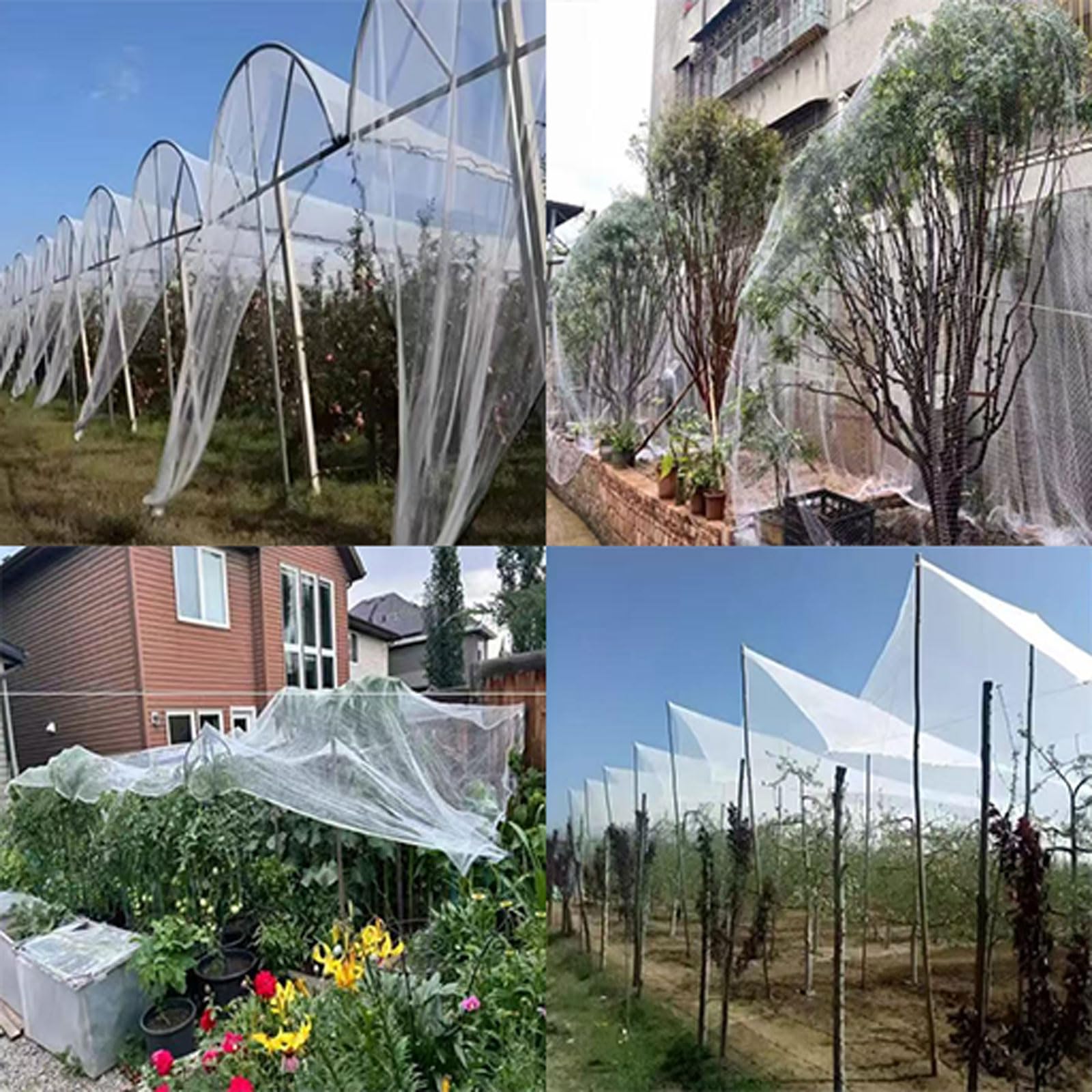 Malla Antigranizo,Malla Antigranizo para Plantas De JardíN,Red Protección De Frutas Y Verduras,Malla Anti-PáJaros,Resistente Al Desgarro,Tamaño Cortable,para Huertos Y invernaderos