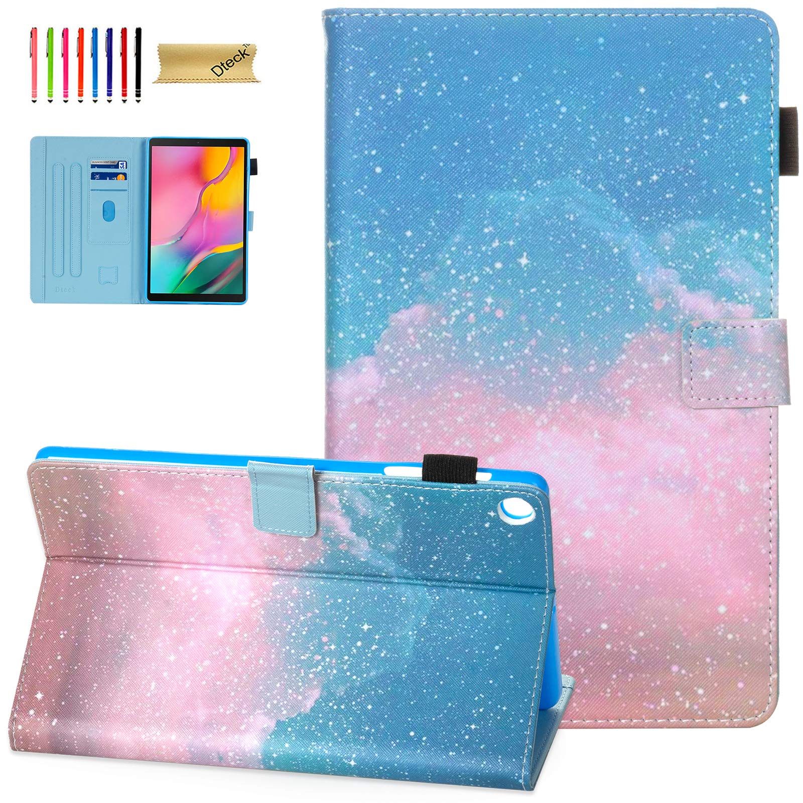 Dteck Galaxy Tab A 10.1 Case 2019, -T510 Case, Premium Shock Proof Stand Folio Case with Soft TPU Back Cover for Samsung Galaxy Tab A 10.1 inch Tablet [-T510/T515/T517], Starry Heavens