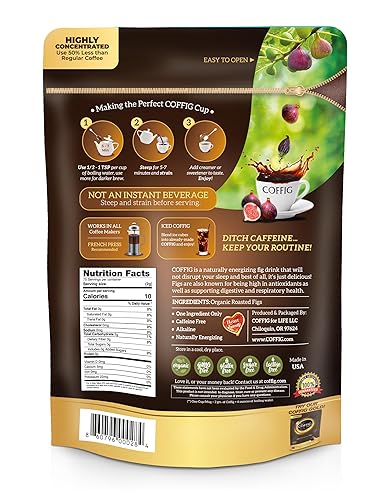 Miniatura 9 de Coffig Sustituto original del café orgánico bebida de higo tostado bebidas energéticas de hierbas sin cafeína 529 onzas 529oz