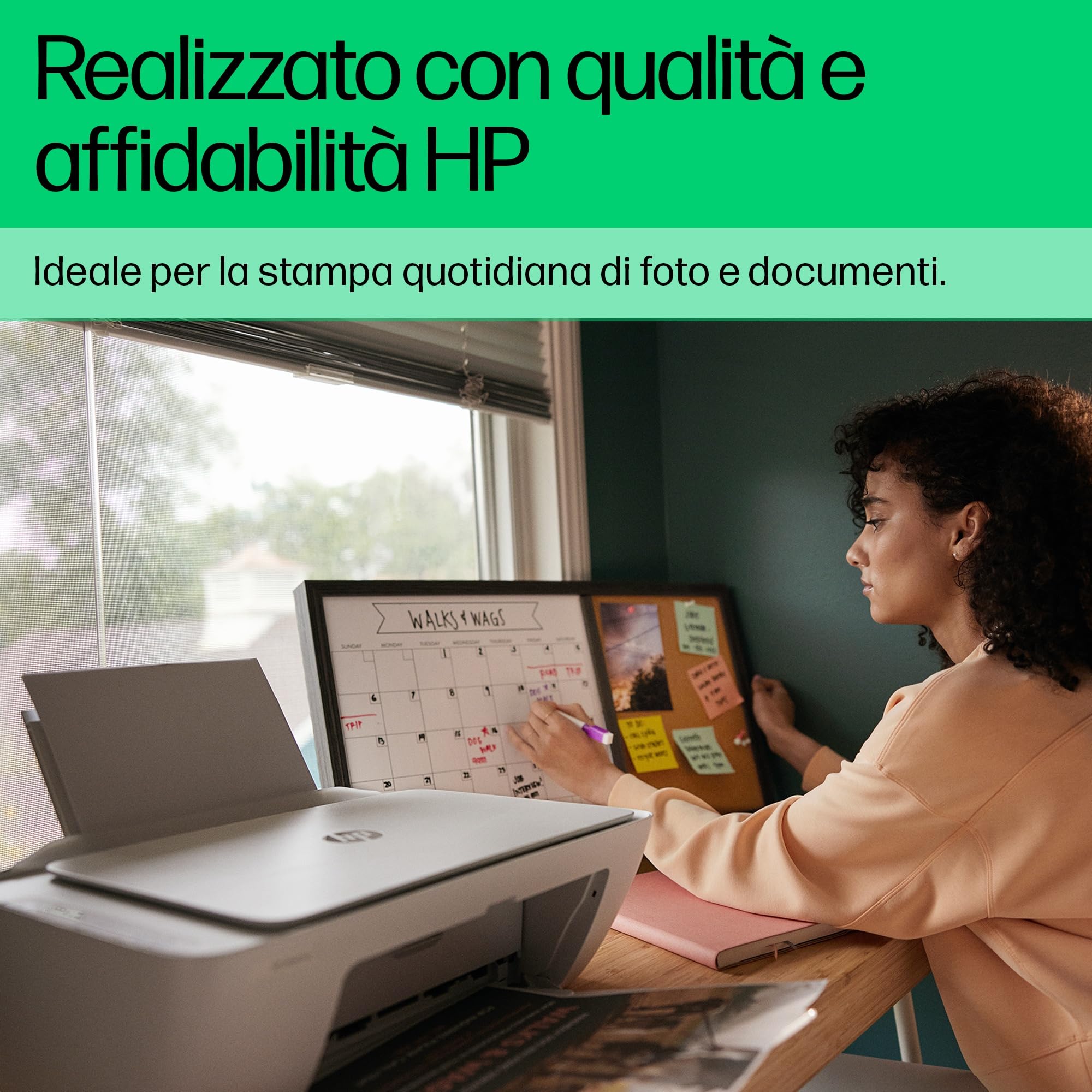 HP DeskJet 2820e Stampante Multifunzione a Getto d'Inchiostro A4 Colori Wi-Fi Bianca