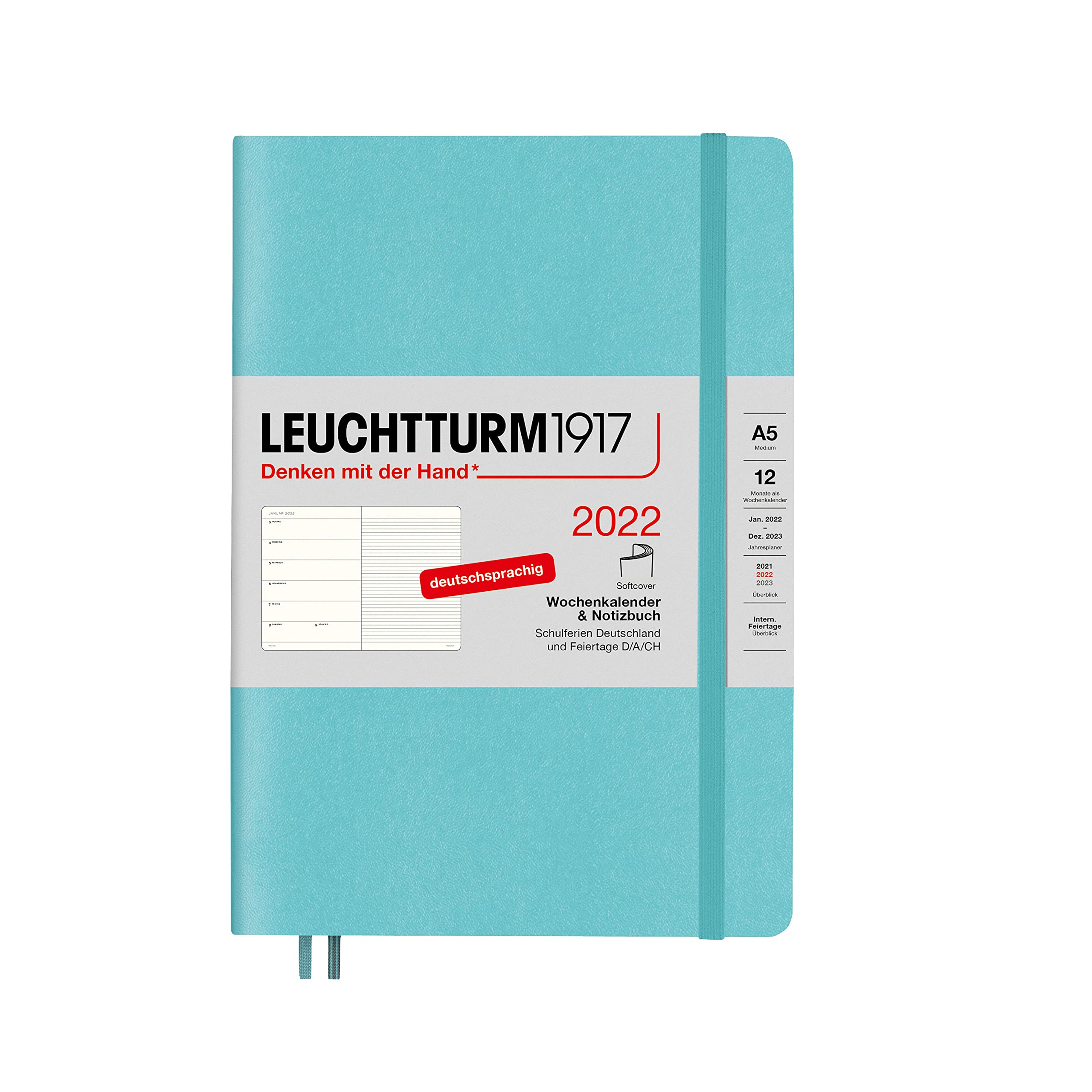 Buy LEUCHTTURM1917 363560 Weekly Calendar & Notebook 2022 Softcover